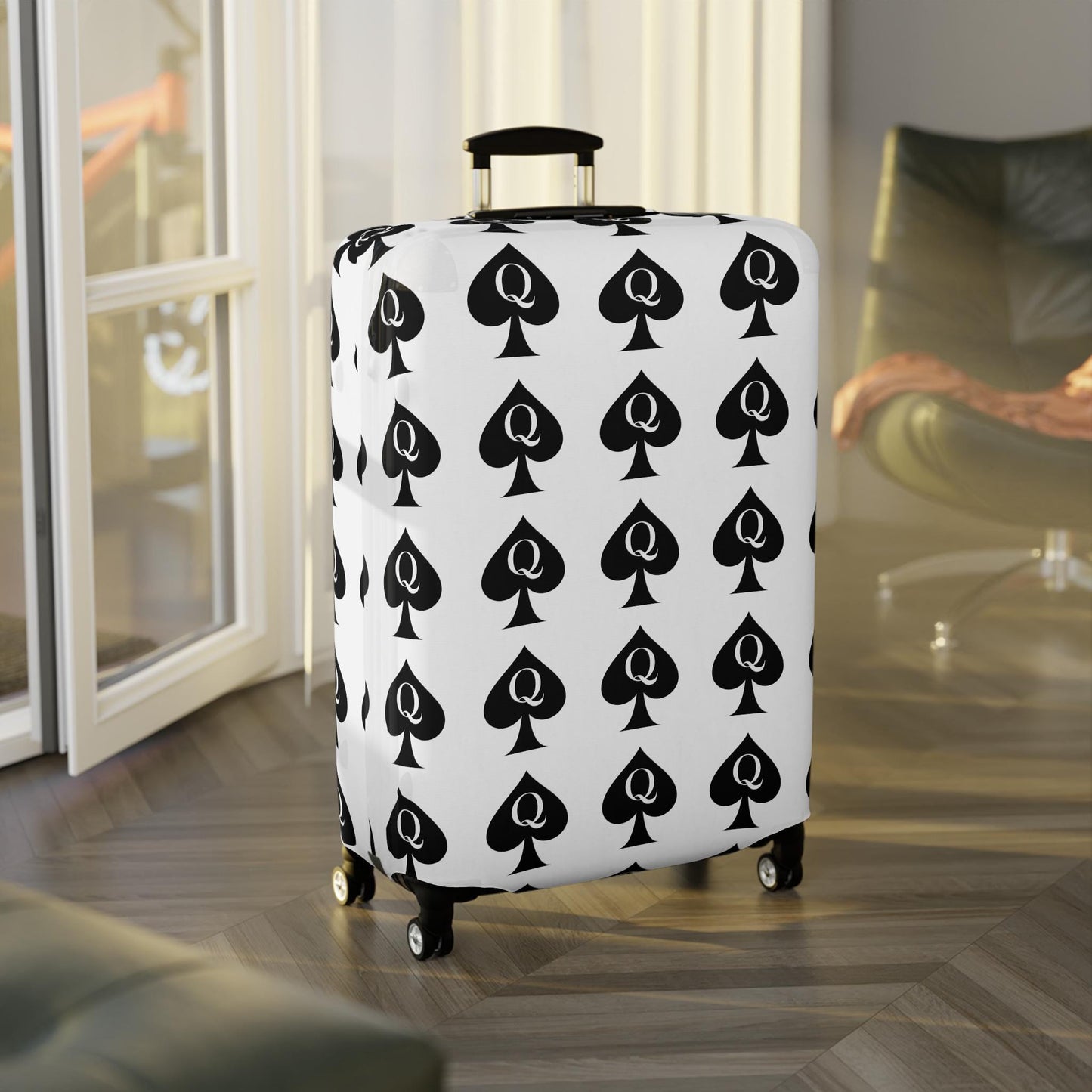Queen of Spades Luggage Cover | QOS Hotwife Travel Protector, BBC Lifestyle Suitcase Wrap, Swinger cruise Gift for Her, Pineapple Vacation