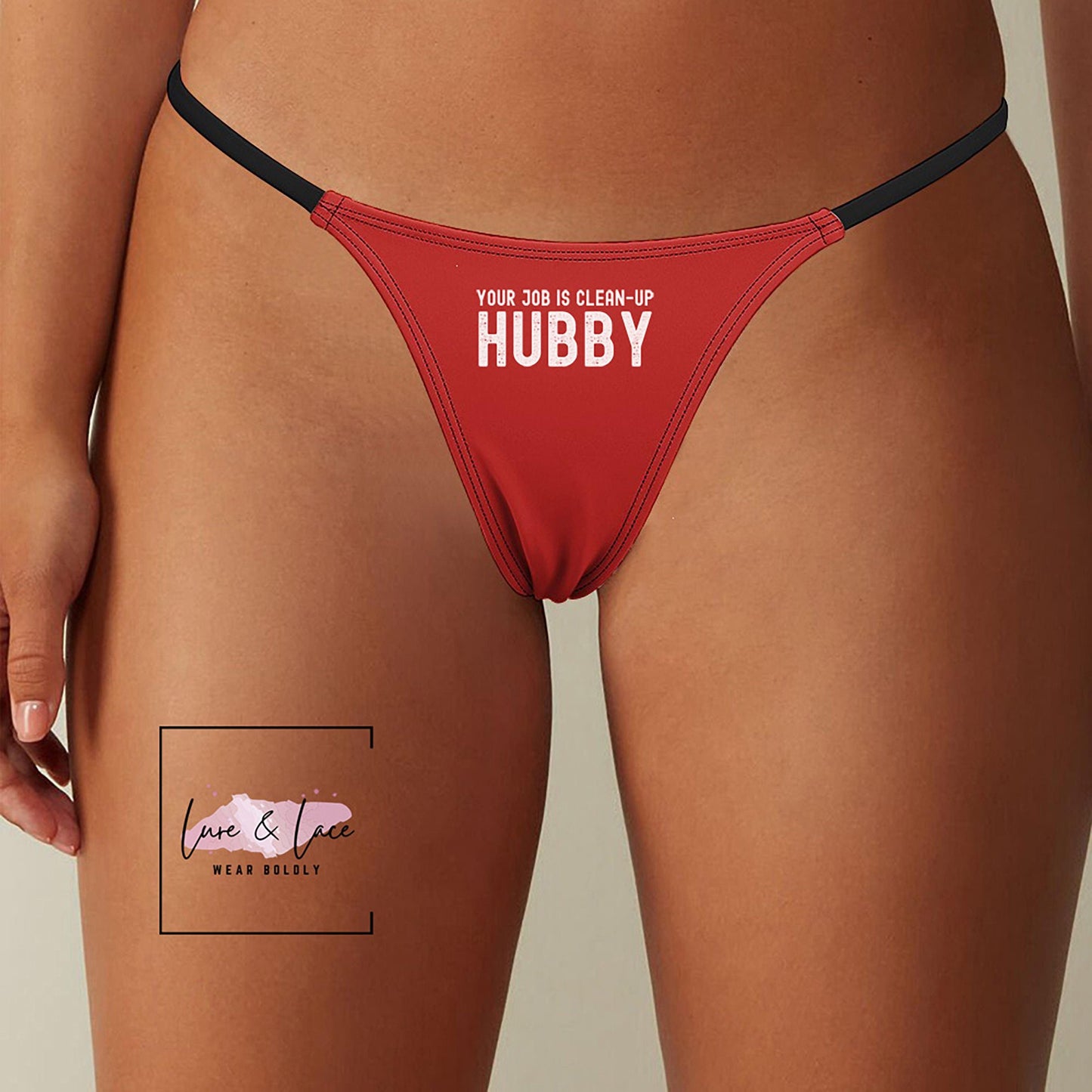 Your Job Is Clean Up Hubby Sexy Thong, QOS G-String, Naughty Lingerie Panties, Hotwife Lifestyle, Queen of Spades, Cuck
