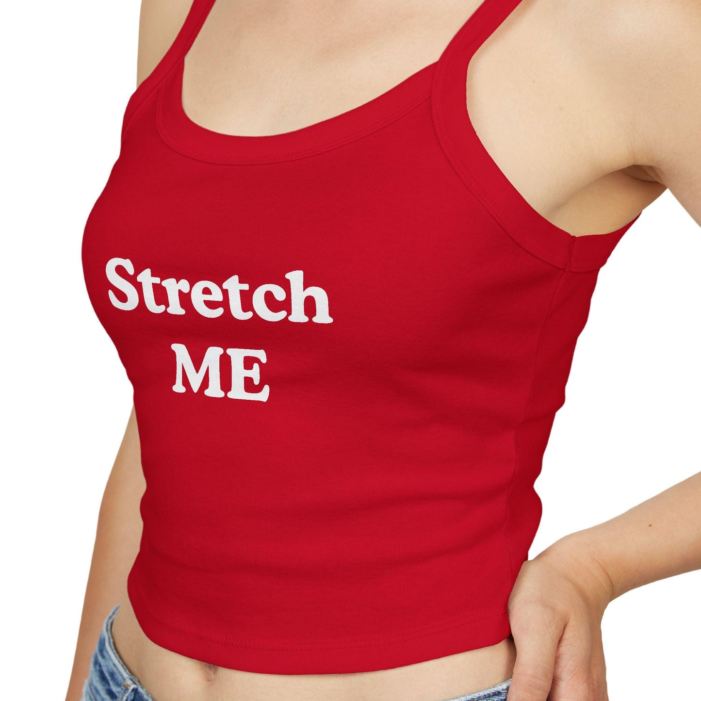 Stretch ME Spaghetti strap crop top, fill me up sexy Gift idea for her, wife, Hotwife lifestyle, Naughty funny couple shirt, date night idea