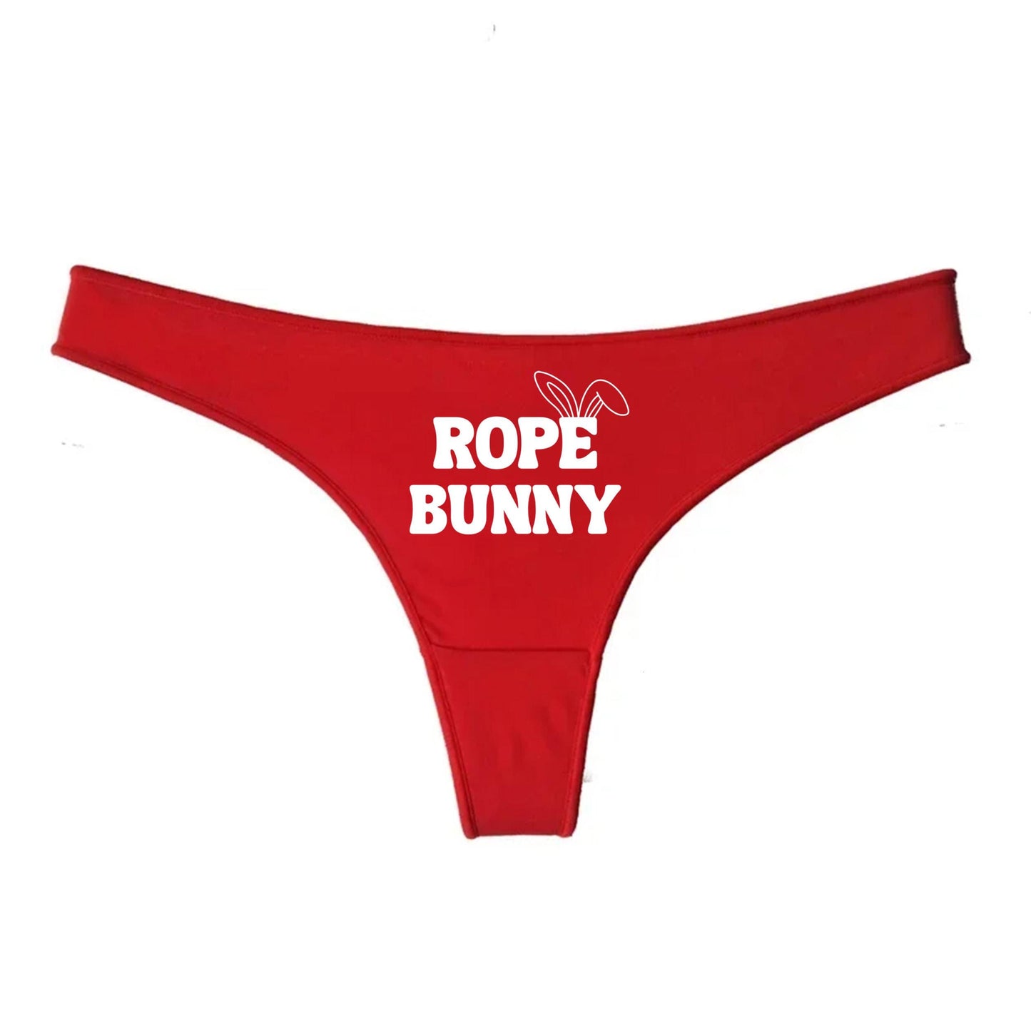 Rope Bunny Thong | Shibari BDSM Roleplaying Hotwife lifestyle QoS Panties, Sexy Gift Idea for Wife, Queen of Spades, cuck husband Underwear