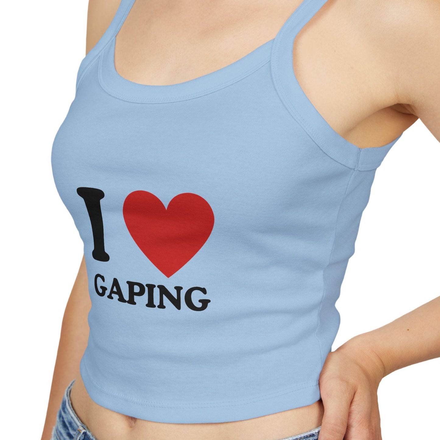 I LOVE GAPING,Spaghetti strap crop top, Hotwife lifestyle Gift idea for her, wife, Queen of Spades, QOS, Swinger, Cuck, Bull