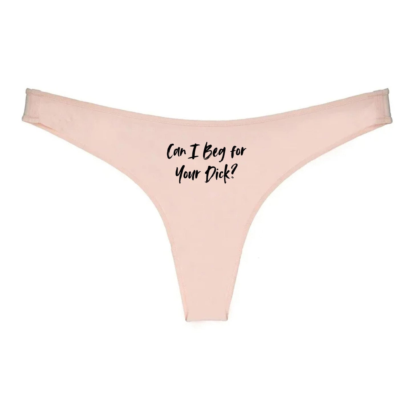 Can I beg for your dick Thong | Hotwife lifestyle QoS Panties, Sexy Gift Idea for Wife, Queen of Spades, cuck husband Underwear