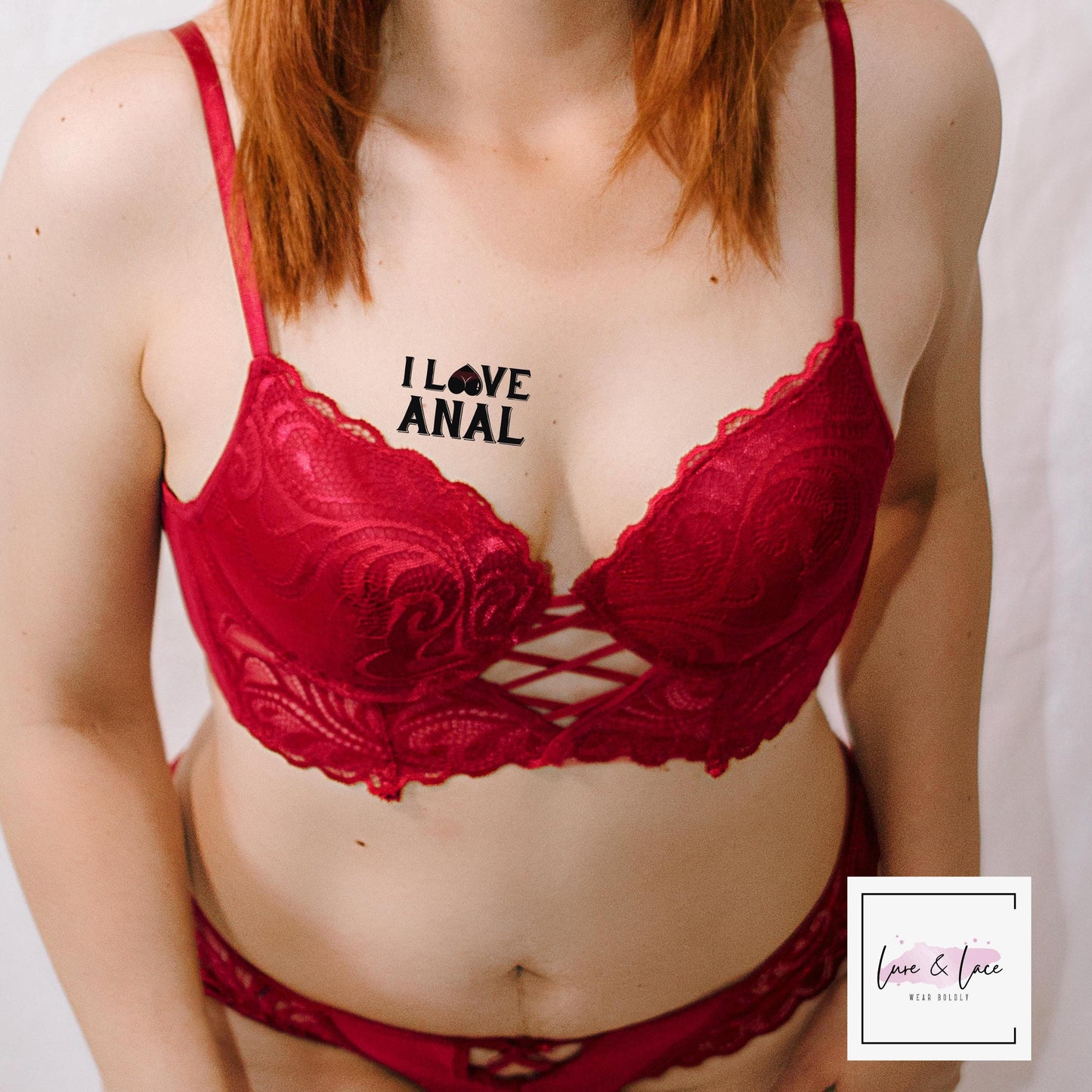 I love Anal Temporary Tattoo| Anal Sexy Waterproof Tattoo, Butt plug Wife Naughty fun, Swinger, Pineapple Sex, Gift idea for her wife GF Sex
