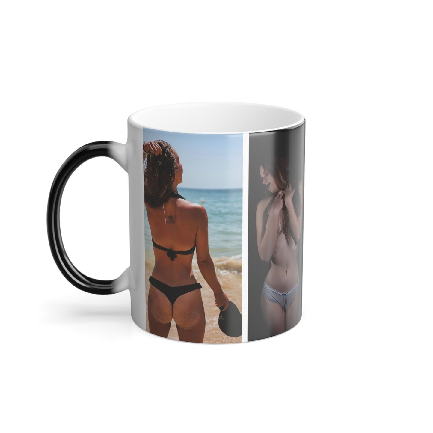 Custom Boudoir Photo Mug | Sexy Gift idea for Him, Color Changing Mug, Personalized Nude Mug Erotic Couple Anniversary Naughty Photo Present