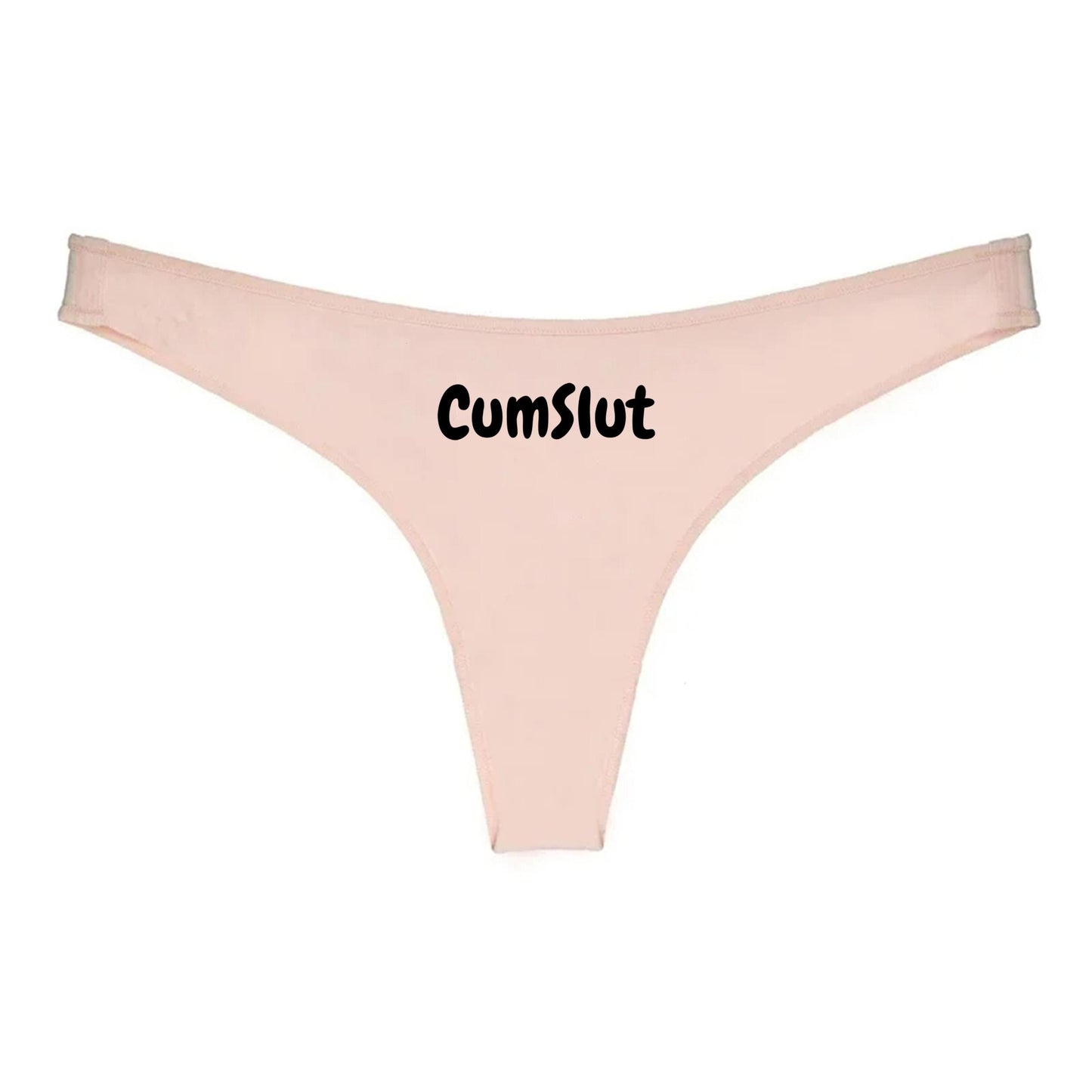Cumslut Sexy Thong | Swallow good girl Hotwife lifestyle QoS Panties, Sexy Gift Idea for Wife, Queen of Spades, cuck husband Underwear