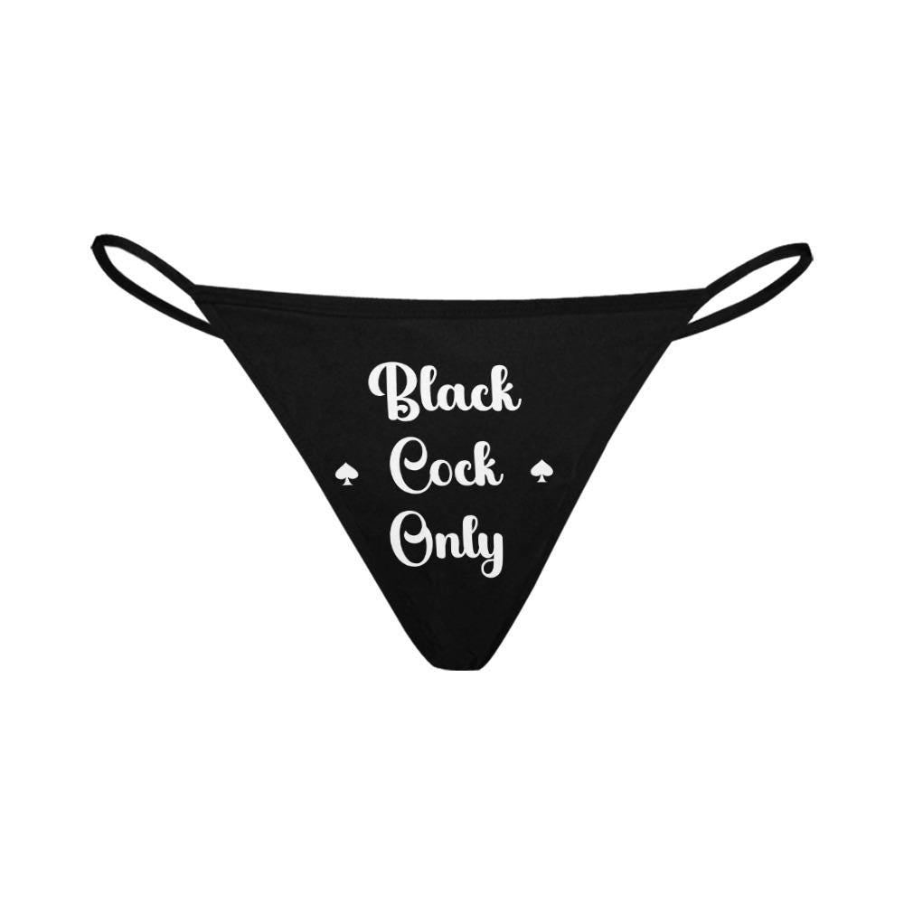 Black Cock Only sexy Thong| Queen of Spades, QOS BBC Only Hotwife G-String Panties, Cuckold fantasy Clothing, Swinger lifestyle Underwear