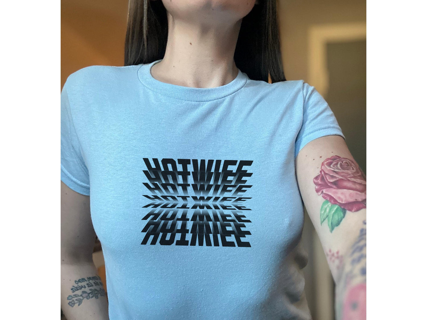Hotwife Queen of Spades Sexy Baby cute Y2K Tee QOS, for hot wife, bull, cuckolds & swinger lifestyle, pineapple, Stag Vixen, sex wear