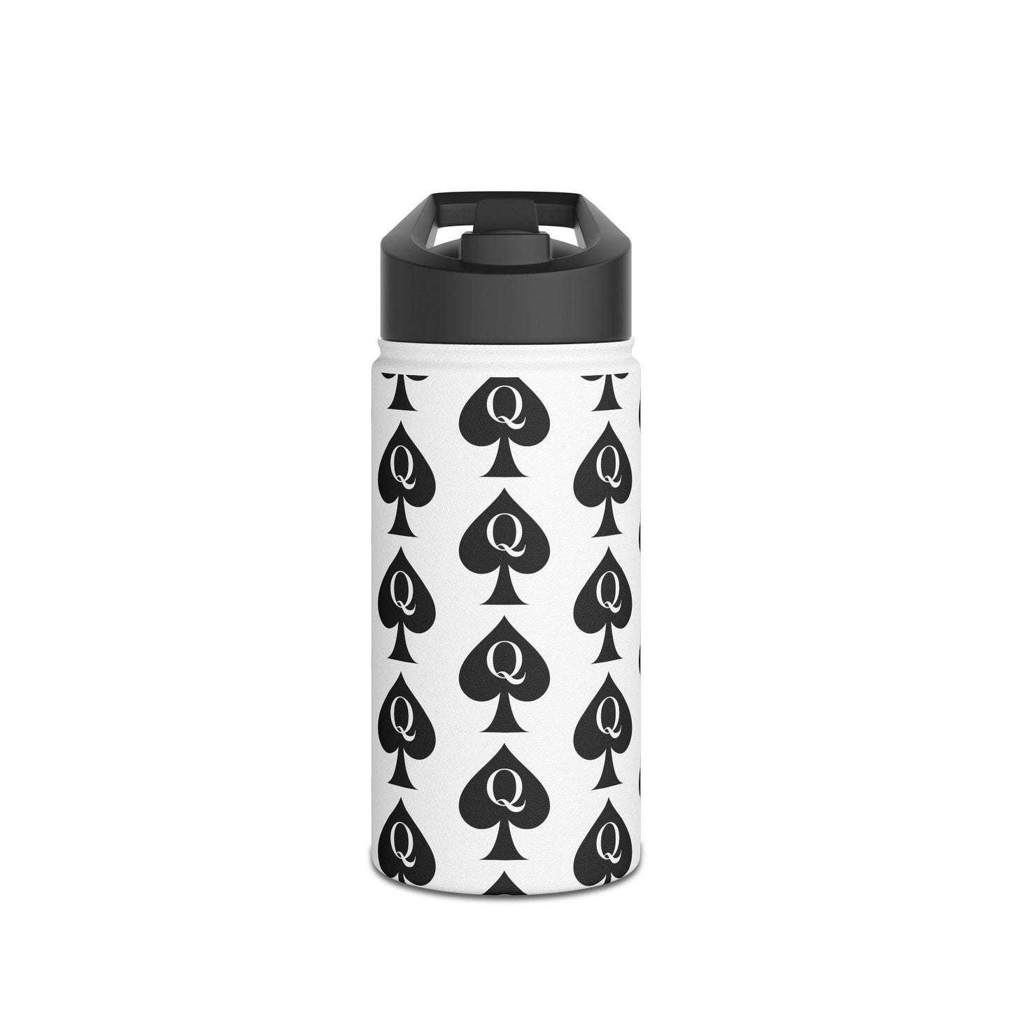 Queen of Spades Stainless Steel Water Bottle QOS Hotwife Lifestyle Cuck Bull Symbol 12oz 18oz 32oz Twist Lid Insulated Swinger Gift