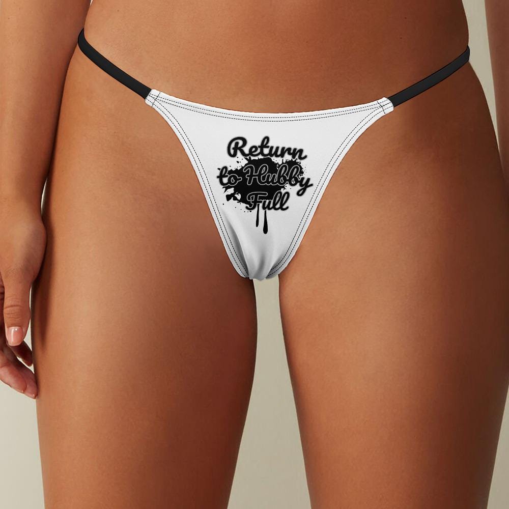 Return to Hubby Full Queen of Spades Thong sexy G-String | QOS BBC Wife Panty Gift Her, Sex Swingers Lifestyle Pineapple Cuckold Underwear