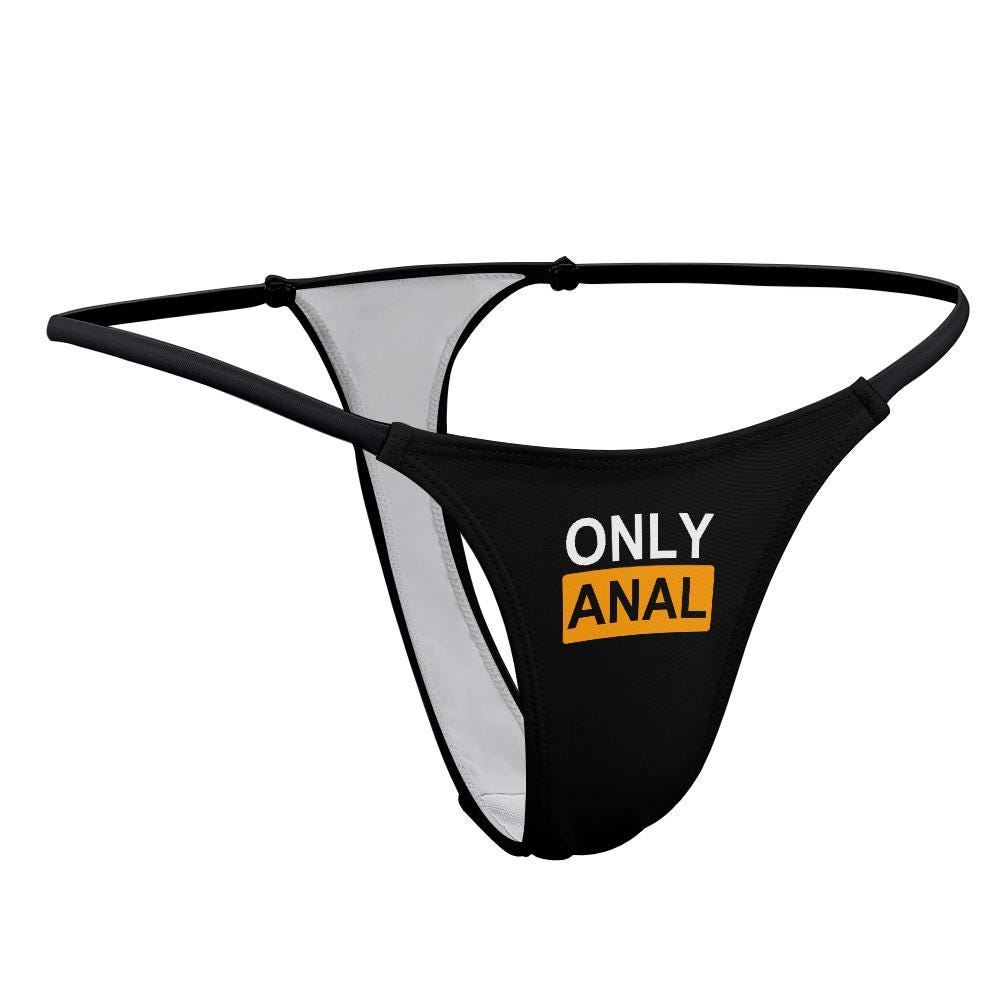 ONLY ANAL Thong | Anal Only Panty | Sexy Underwear for Roleplay & Adult Fun, anal slut gift for hot wife and horny girlfriends, gag gift sex