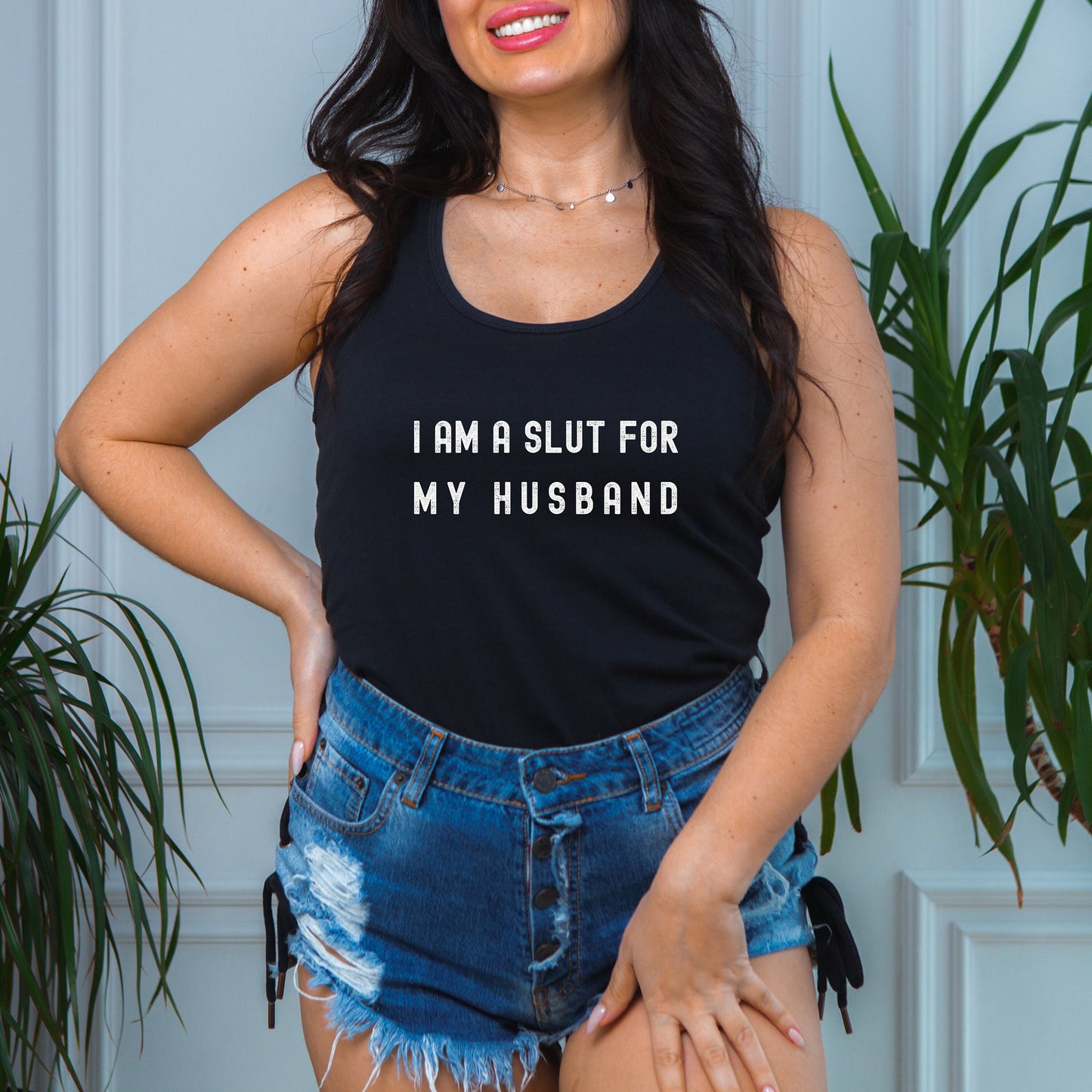 I am a slut for my Husband Couple shirt, Funny gift for wife, Vanletines day gift, Women Sex shirt, wife sex shirt