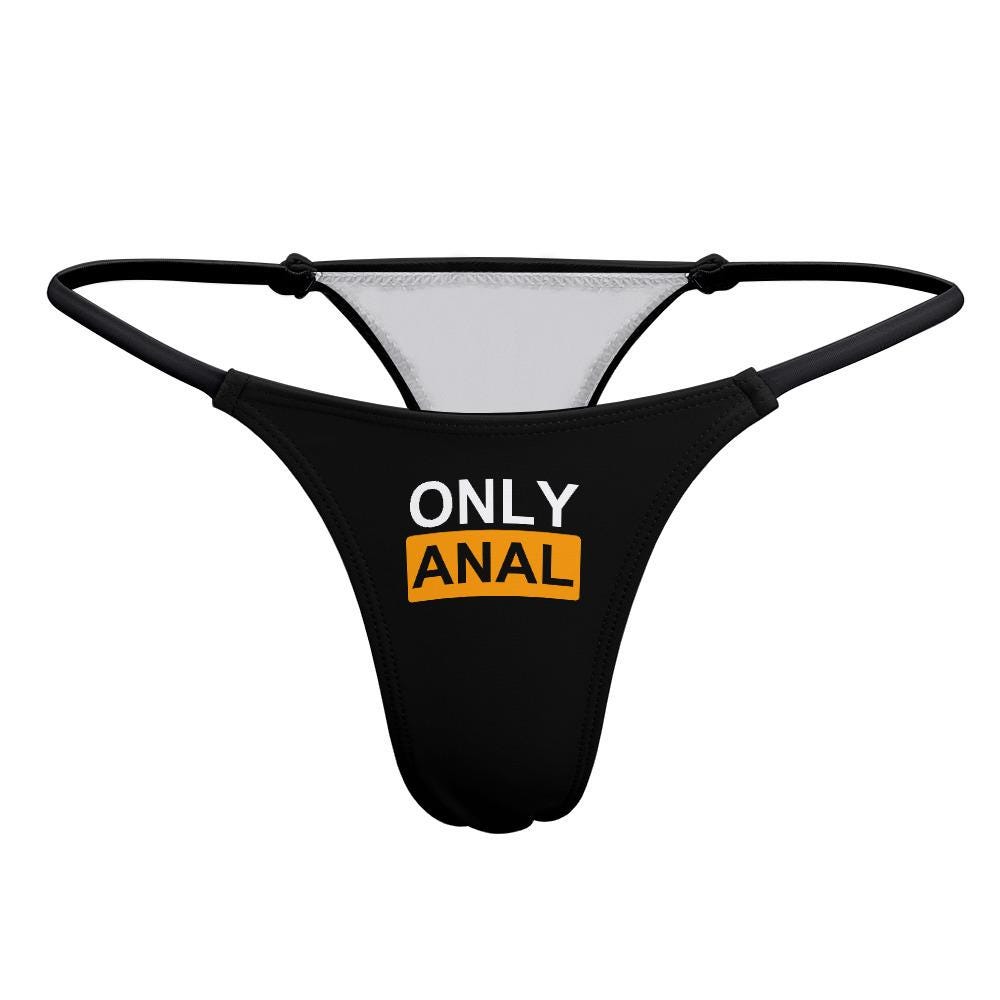 ONLY ANAL Thong | Anal Only Panty | Sexy Underwear for Roleplay & Adult Fun, anal slut gift for hot wife and horny girlfriends, gag gift sex