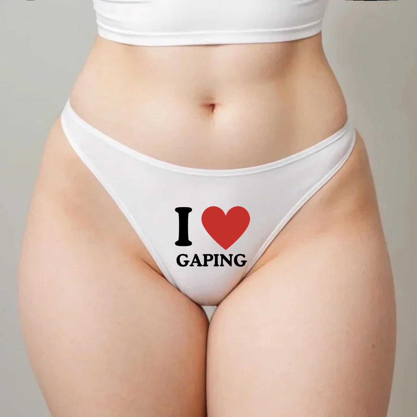 I love Gaping Thong | Hotwife lifestyle QoS Panties, Sexy Gift Idea for Wife, Queen of Spades, Surprise Him Underwear