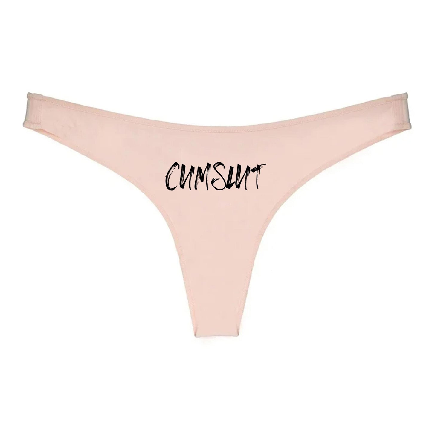 CumSlut Thong | Hotwife lifestyle QoS Panties, Sexy Gift Idea for Wife, Queen of Spades, cuck husband Underwear