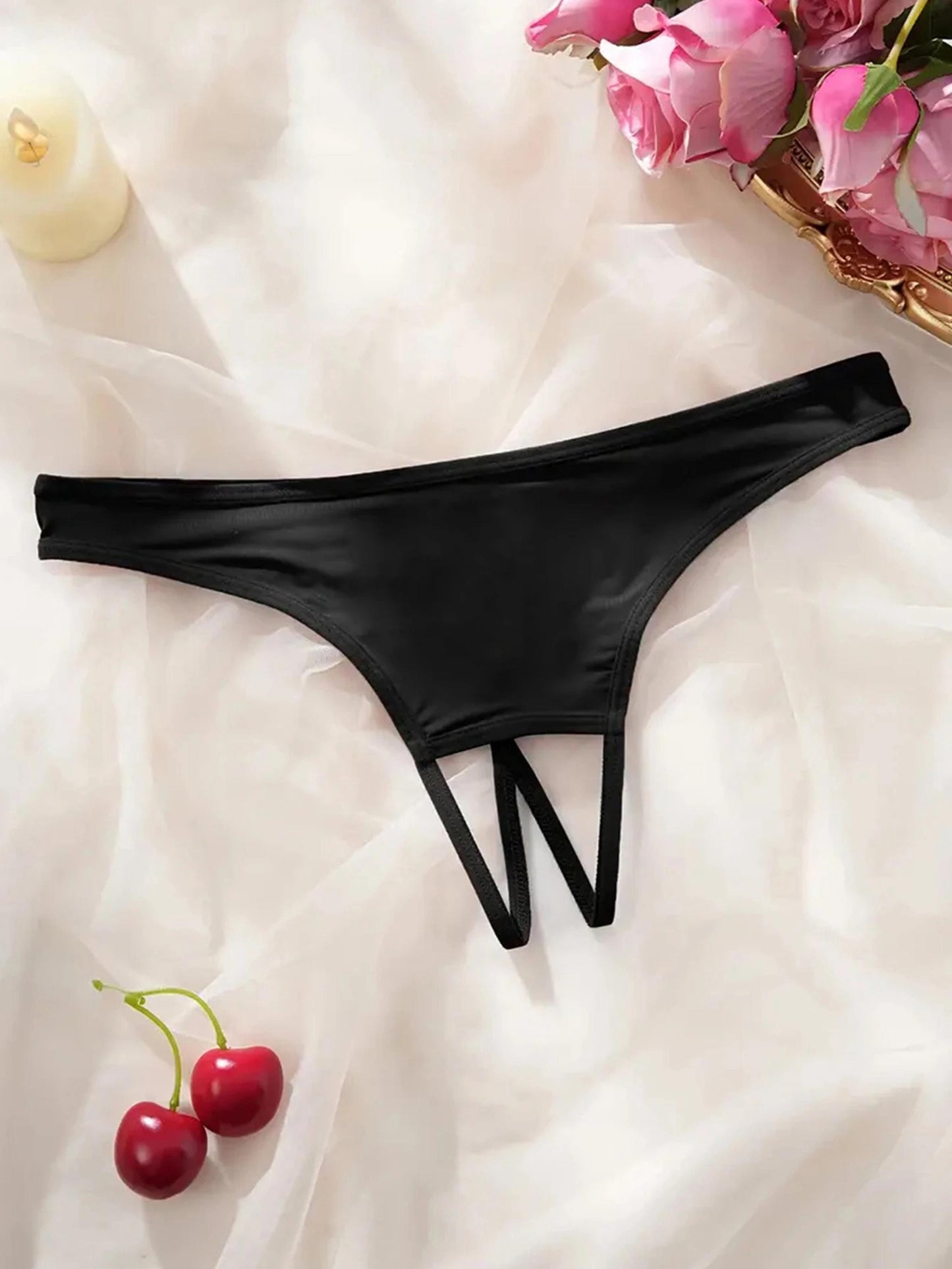 Yes Daddy Crotchless Panties| Daddy's Girl Underwear, DDGL Sexy G-String Underwear | Valentine's Gift| BDSM Roleplaying Underwear