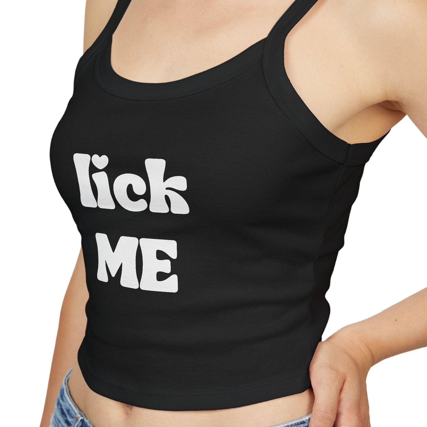 Lick me Spaghetti strap crop top, Hotwife lifestyle Gift idea for her, wife, Queen of Spades, QOS, Swinger, Cuck, Bull