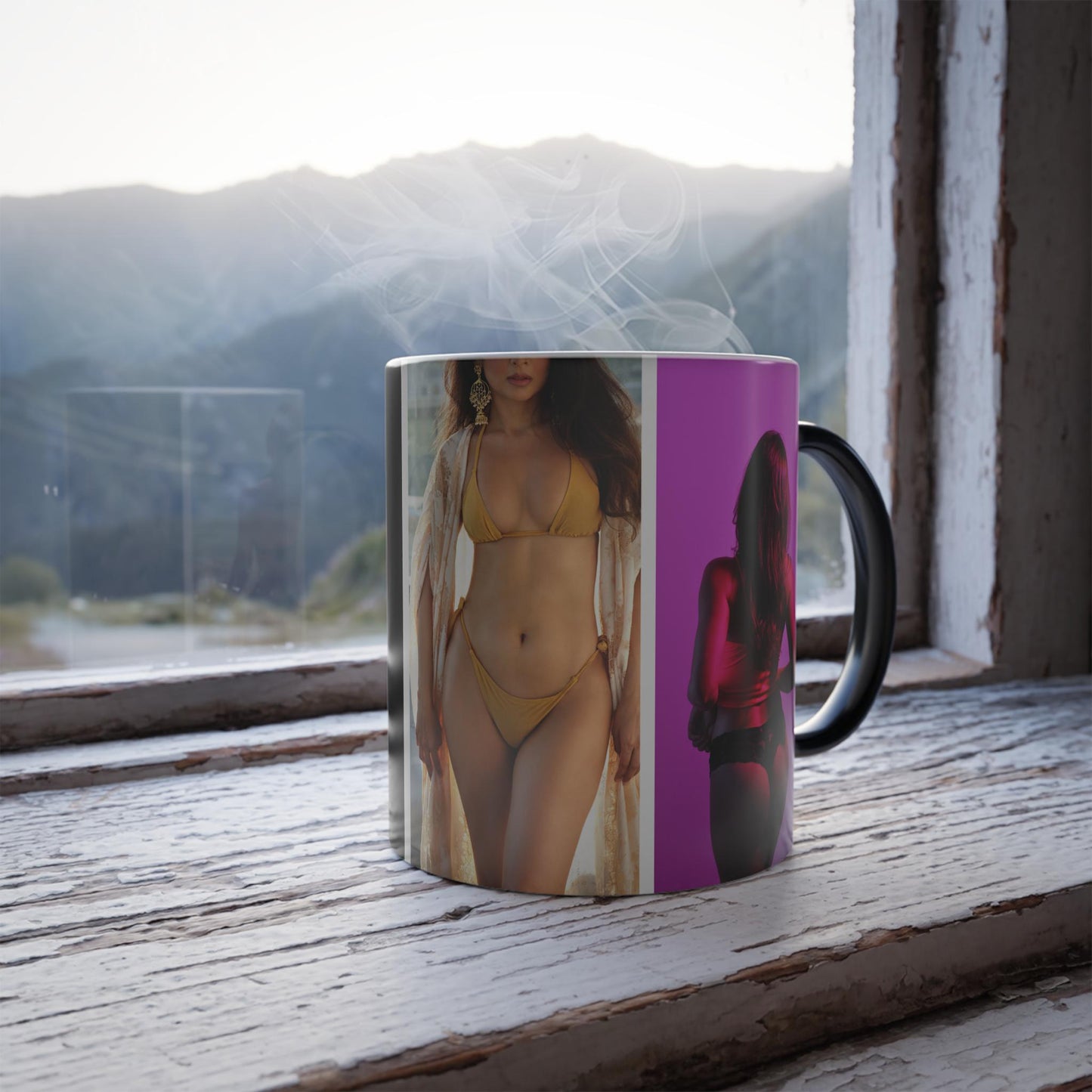 Custom Boudoir Photo Mug | Sexy Gift idea for Him, Color Changing Mug, Personalized Nude Mug Erotic Couple Anniversary Naughty Photo Present
