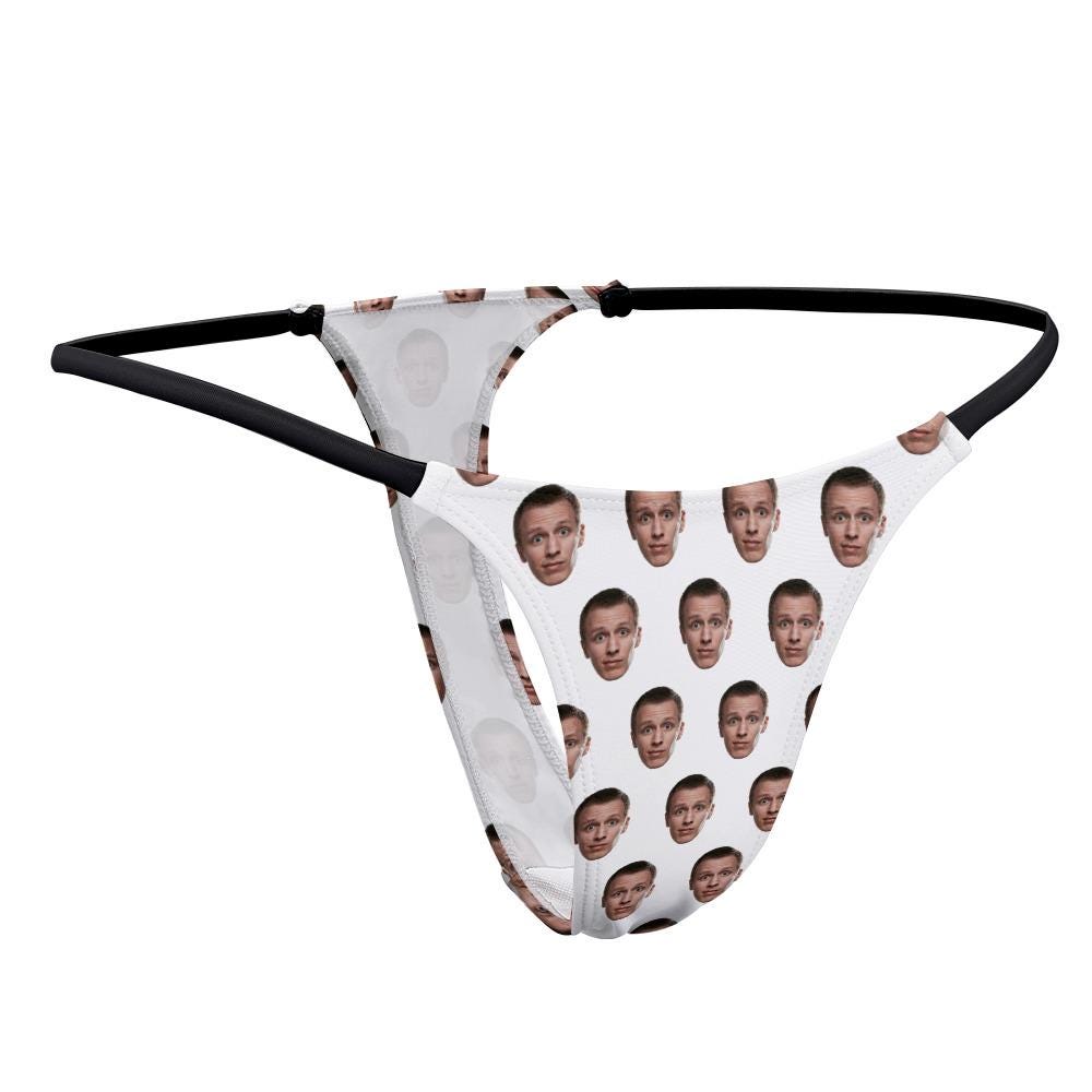 Custom Face Thong from photo, Customized panties gift for Her Anniversary, Valentine- Gift idea for wife Girlfriend Sexy Funny Lingerie