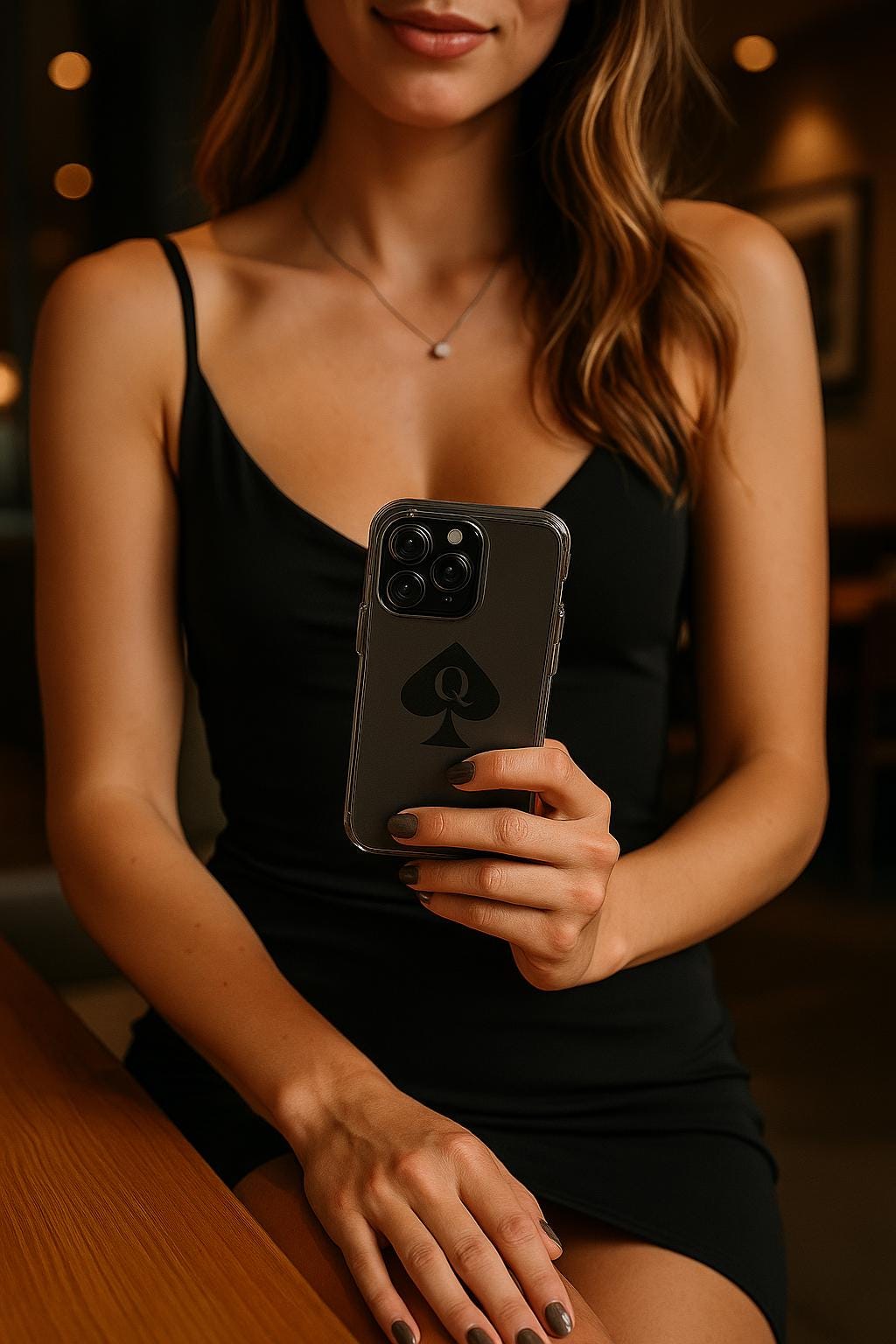 Queen of Spades Clear Phone Case iPhone Samsung , QOS Hotwife Lifestyle Symbol, Cuck Bull Swinger Design, Lightweight Protective Cover