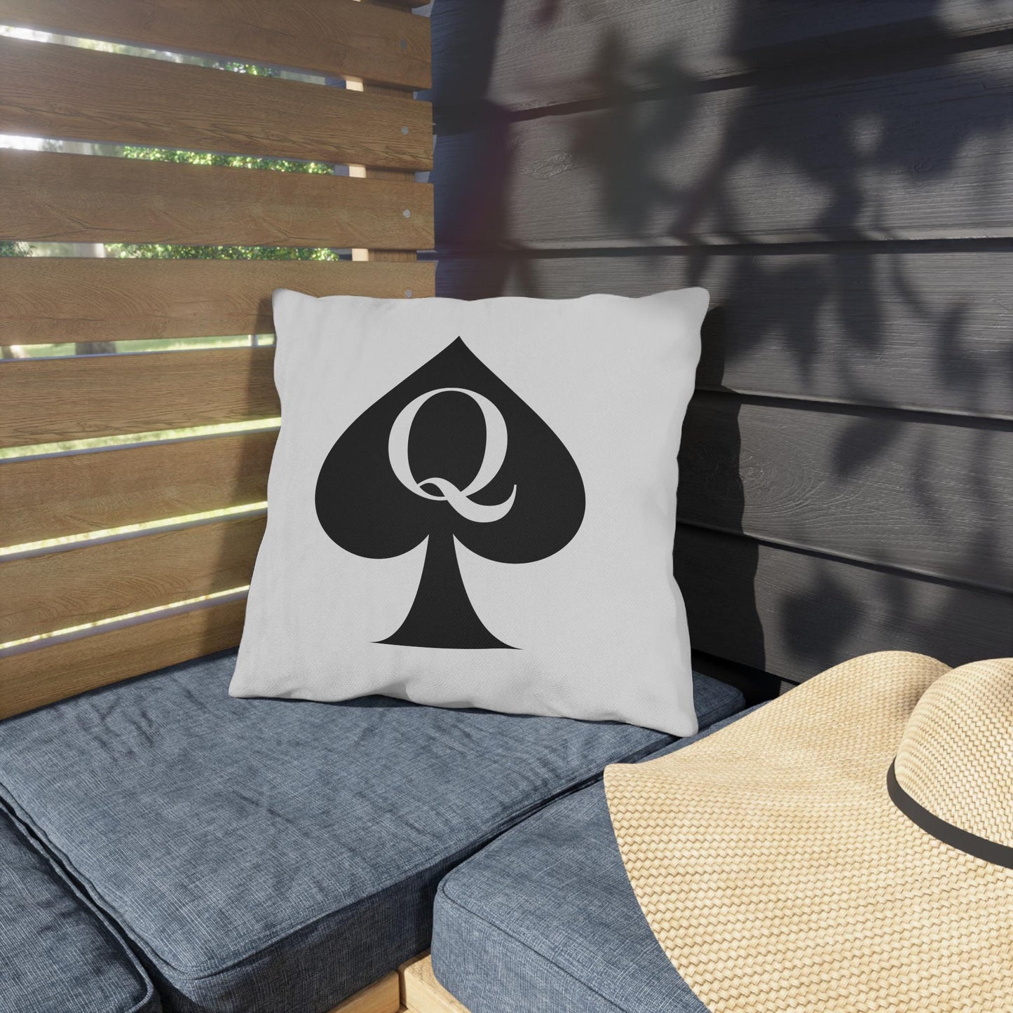 Queen of Spades Outdoor Pillow QOS Hotwife Patio Decor Cuck Bull Lifestyle Cushion Water UV Resistant Double Sided Print Swinger Vibe