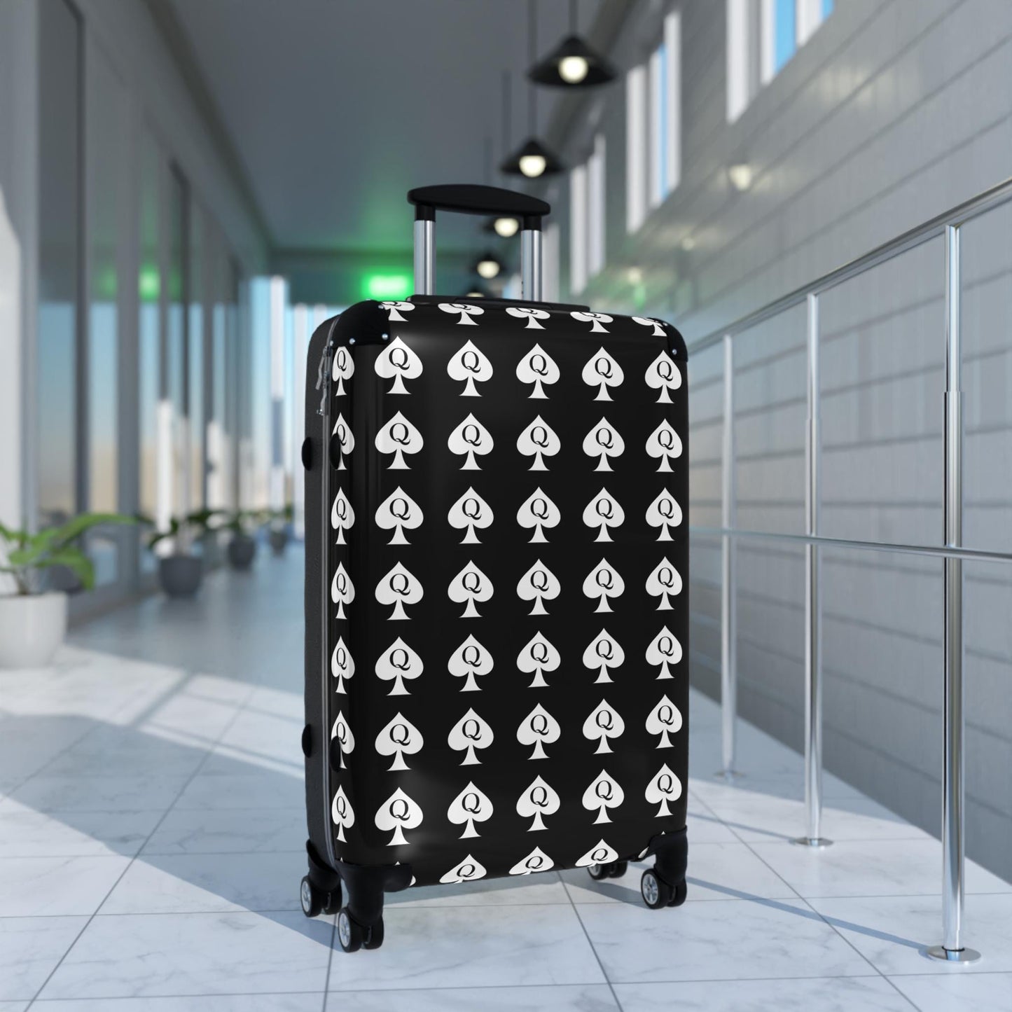 Queen of Spades Spinner Suitcase | QOS Lifestyle Luggage, Hotwife Travel, Kinky Swingercruise Luggage, BBC Pineapple Vacation Bag BDSM Gift
