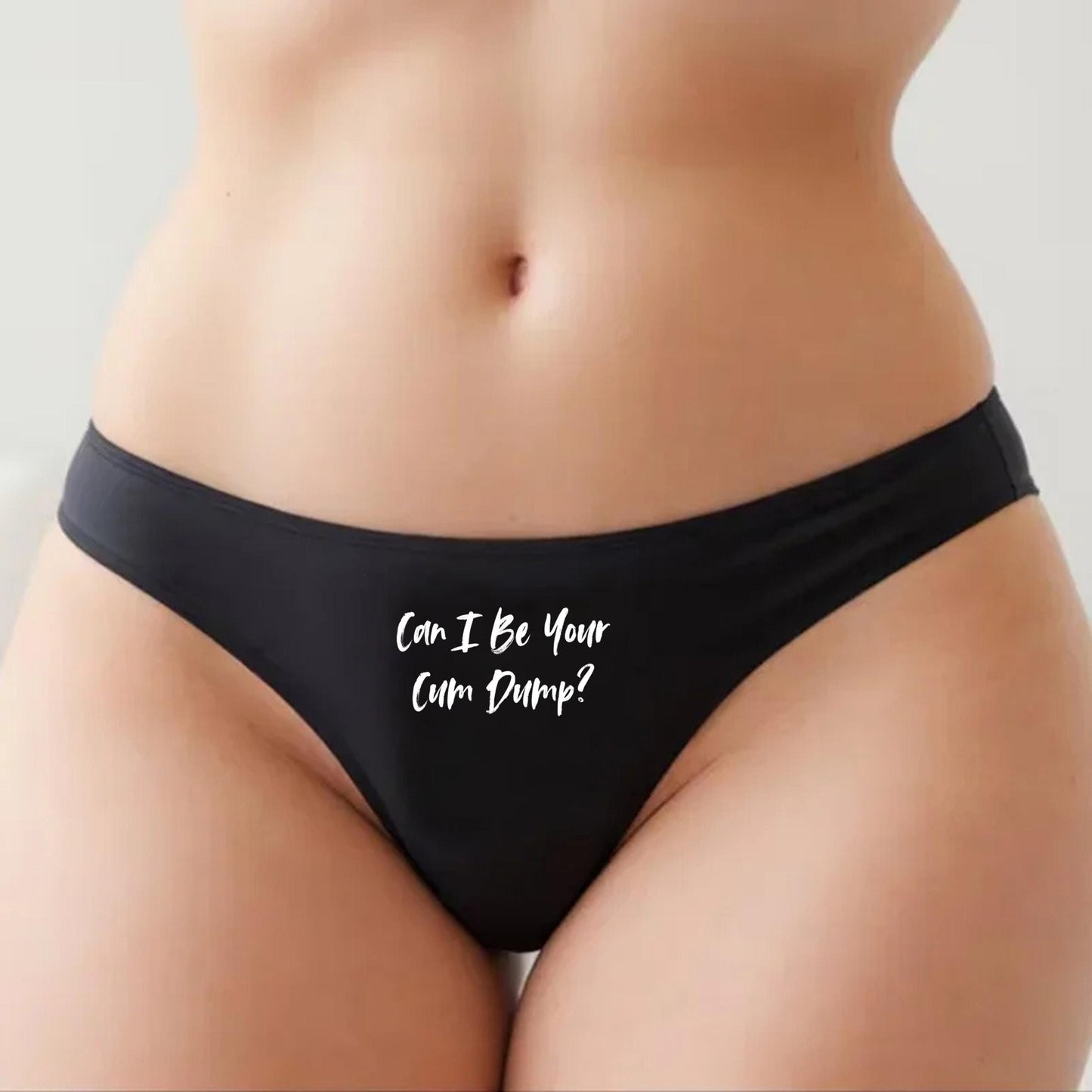 Can I be your cum dump Thong | Hotwife lifestyle QoS Panties, Sexy Gift Idea for Wife, Queen of Spades, cuck husband Underwear