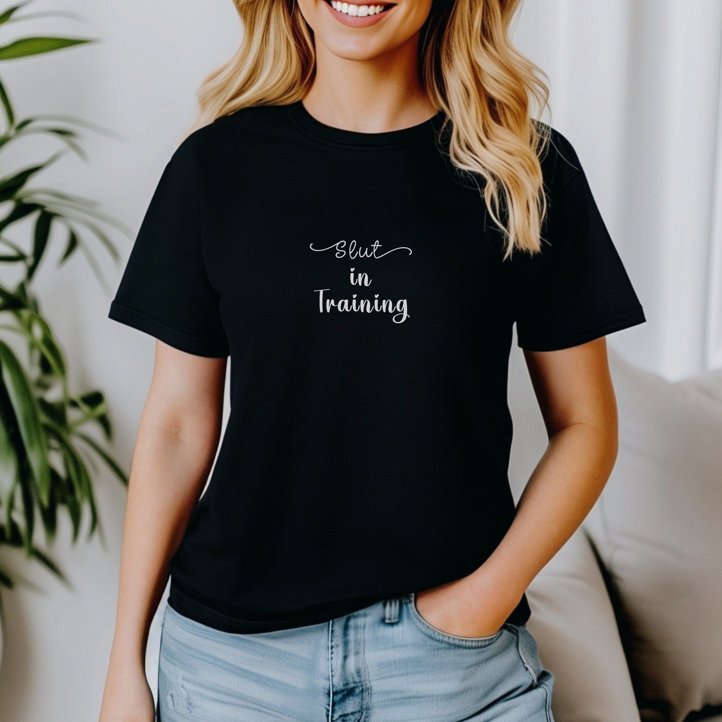 Slut in Training Tshirt, Naughty Tshirt for fun, Gag Gift, Adult Humor T-shirt, MILF hotwife Shirt, naughty gift for her, Bachelorette