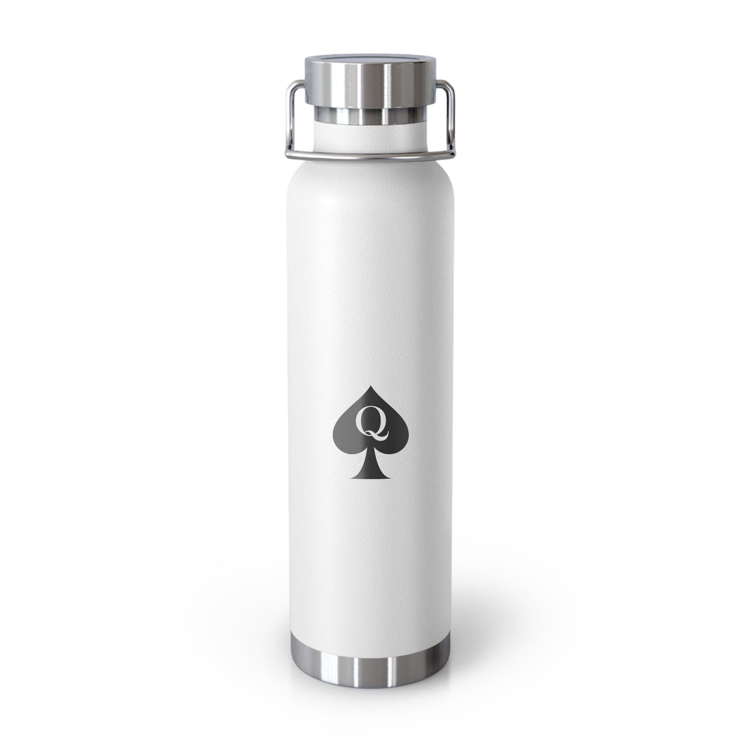 Queen of Spades Copper Vacuum Bottle 22oz QOS Hotwife Lifestyle Cuck Bull Insulated Water Bottle Spill Proof BPA Free Swinger Gift
