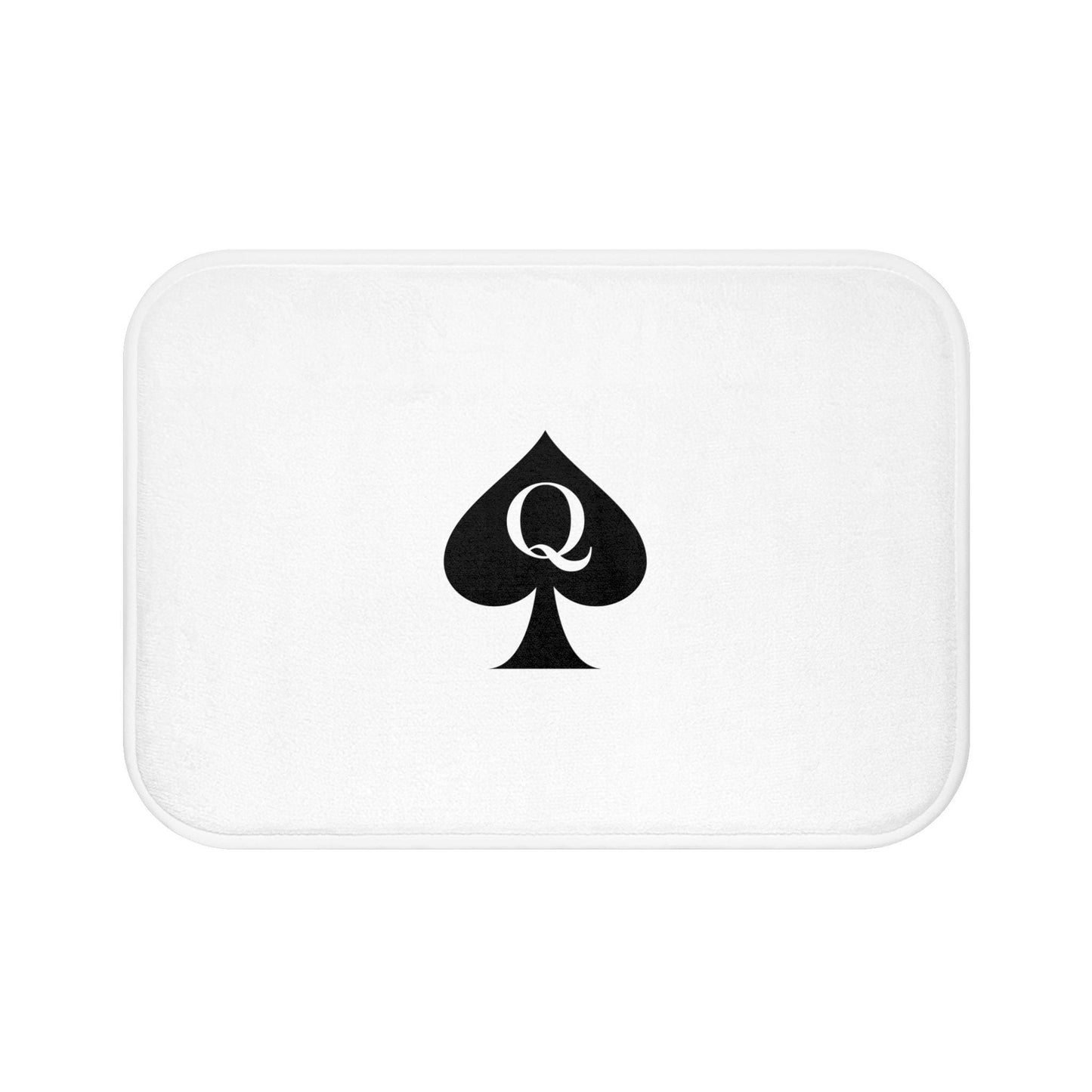 Queen of Spades Bath Mat Hotwife Cuck Lifestyle QOS Symbol Rug Non-Slip Memory Foam Bull Design Kinky Bathroom Decor