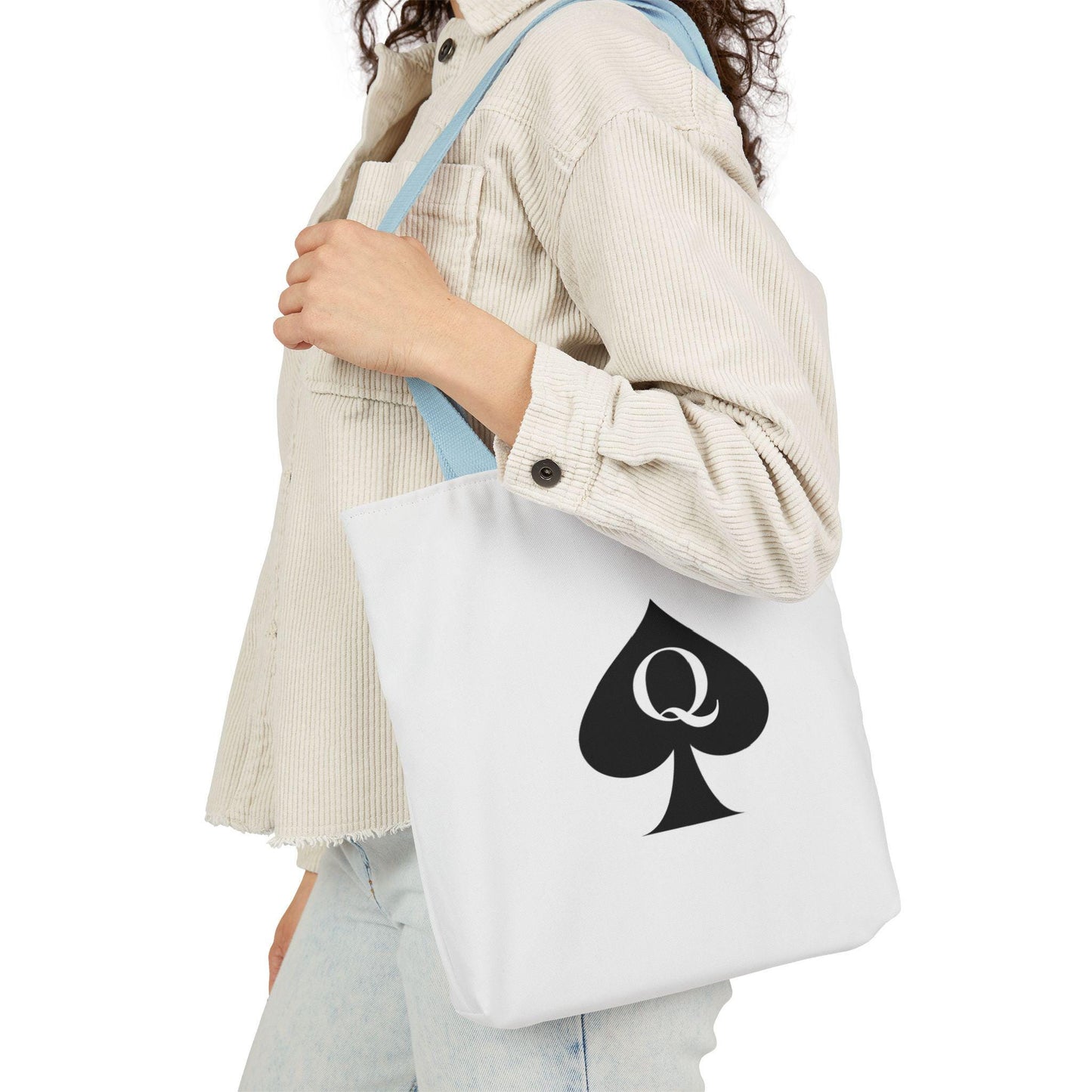Queen of Spades Canvas Tote Bag | QOS Hotwife Swinger Lifestyle Gift, Pineapple Kink Travel Bag, BBC Kinky Shopper Accessory cuckold Bull