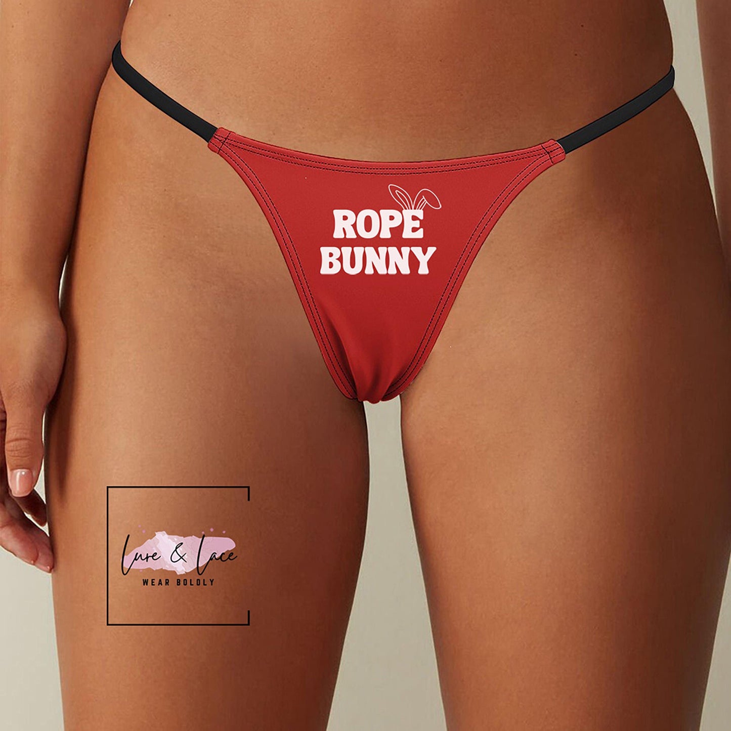 Rope Bunny Sexy Thong Shibari G-String, BDSM Roleplaying Naughty Lingerie Panties, Date Night Underwear