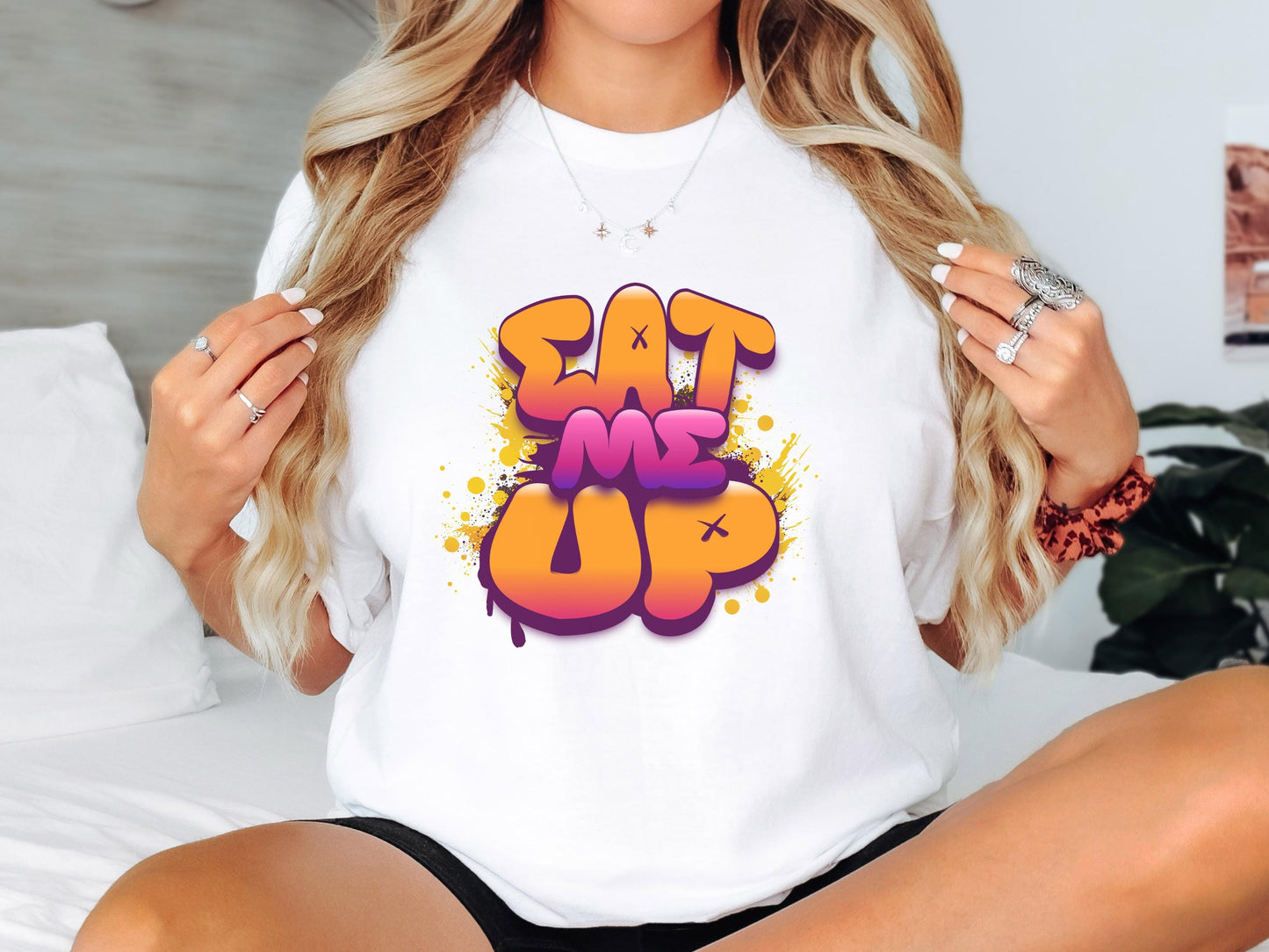 Eat me up Sexy T shirt, Oral sex gag gift for girlfriend, Wife, hotwife, Bold & Playful Graphic, gag gift for her, couple intimate gift