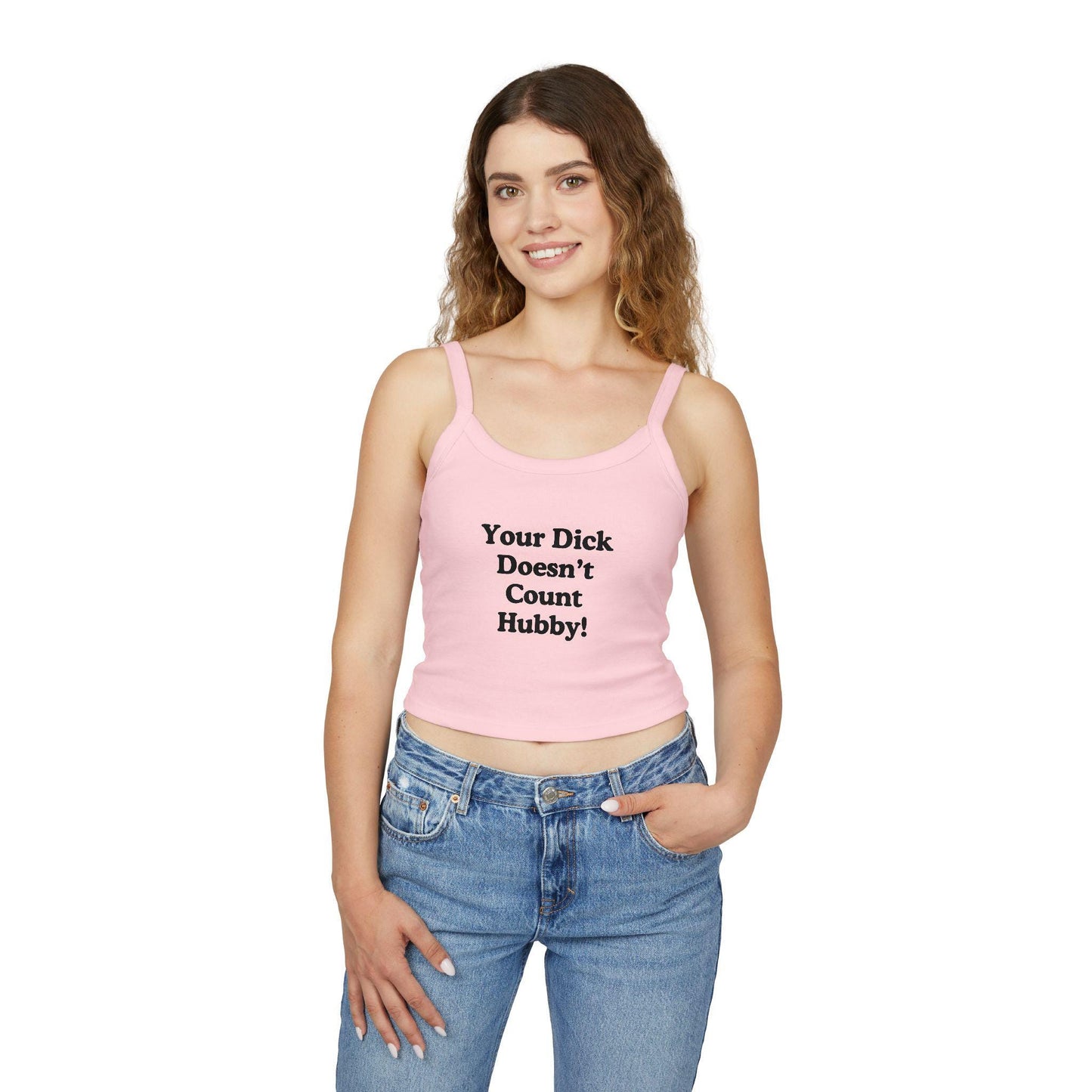 Your Dick Does not Count Hubby! hotwife lifestyle Spaghetti strap crop top, Queen of Spades, QOS Bull sexy Gift idea for her, wife