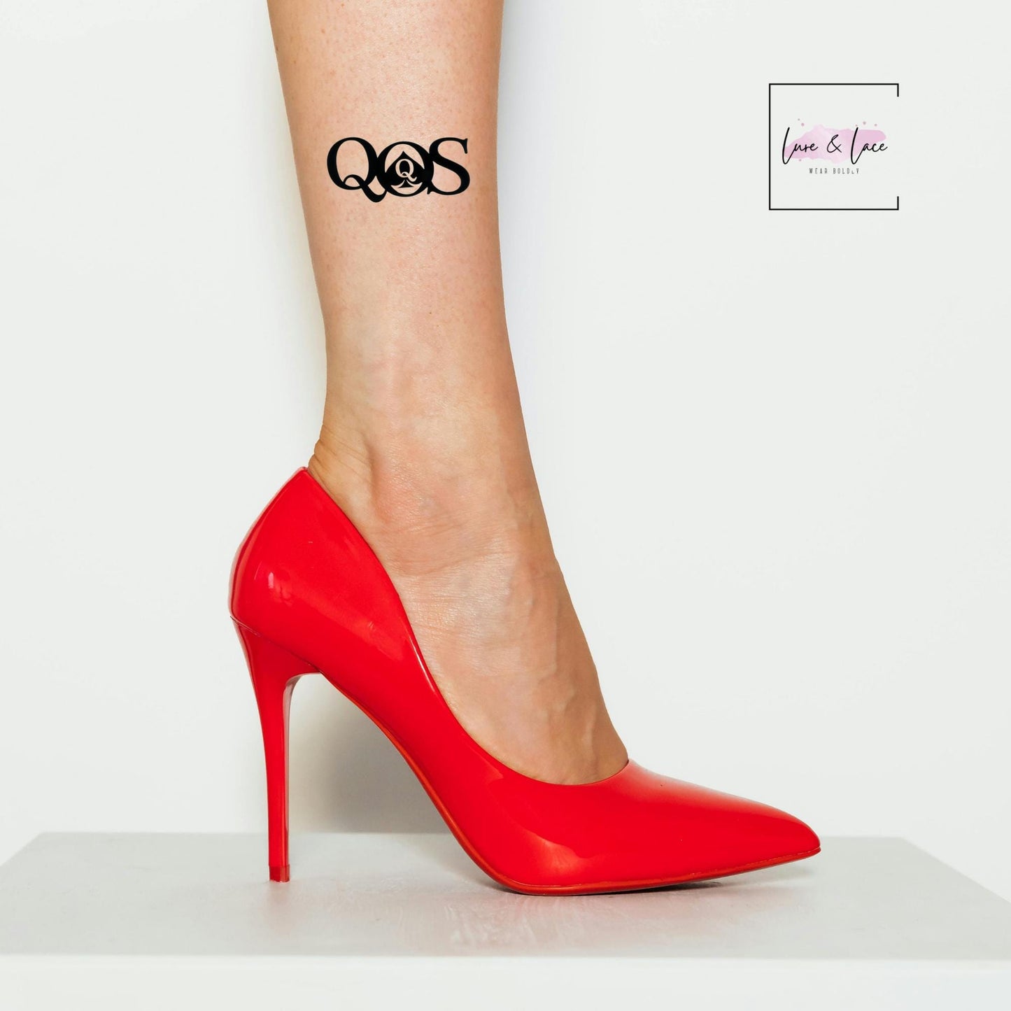 QOS Temporary Tattoo Queen Of Spades | Hotwife Sexy Waterproof Tattoo, Wife Naughty Sex, BBC Bull Cuck Swinger, Pineapple Sex, Gift for her
