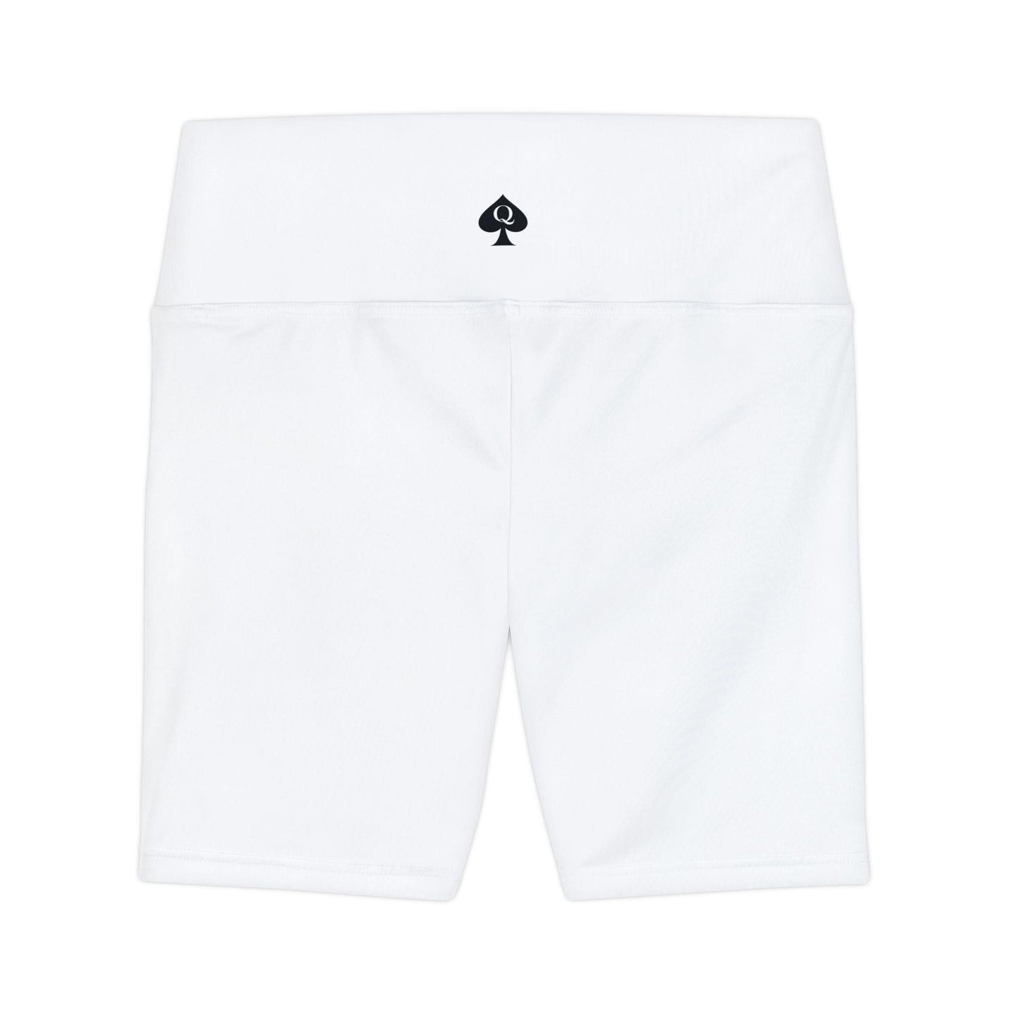Queen of Spades Workout Shorts | Hotwife Gym Shorts, QOS Symbol Athletic Shorts, Submissive Fitness Wear, Swinger Lifestyle Activewear