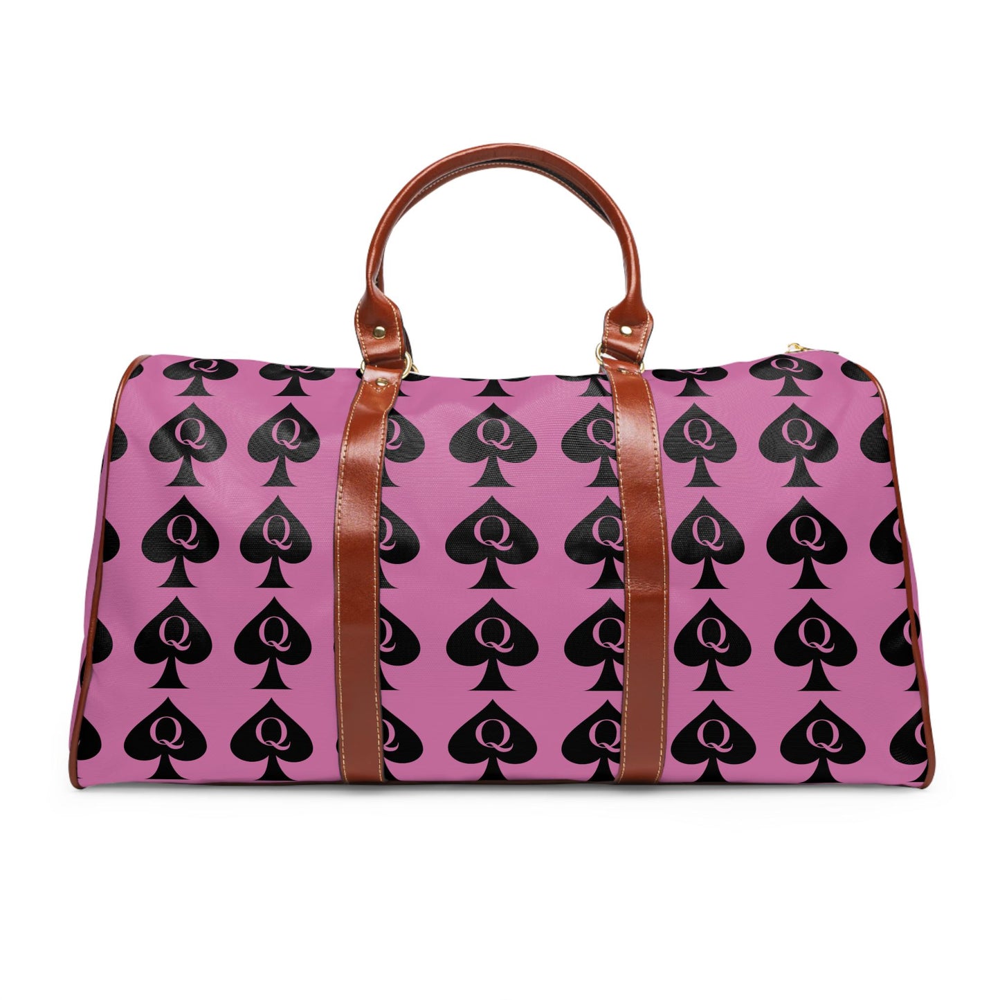 Queen of Spades Travel Bag Pink | QOS Weekend Duffel, Hotwife Kinky Luggage, BBC Swinger Lifestyle Overnight Bag Gift, swinger cruise