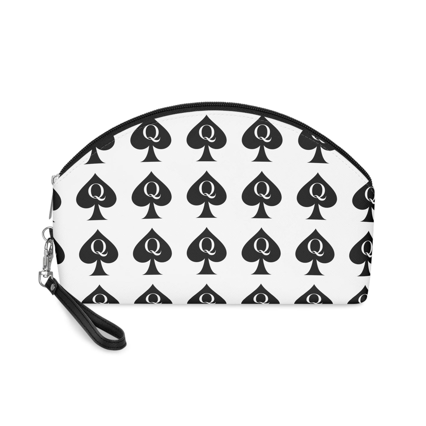 Queen of Spades Makeup Bag white | Hotwife Cosmetic Pouch, BBC Travel Case for Her, Kinky Swinger Vanity Organizer, Spade Symbol Gift Idea