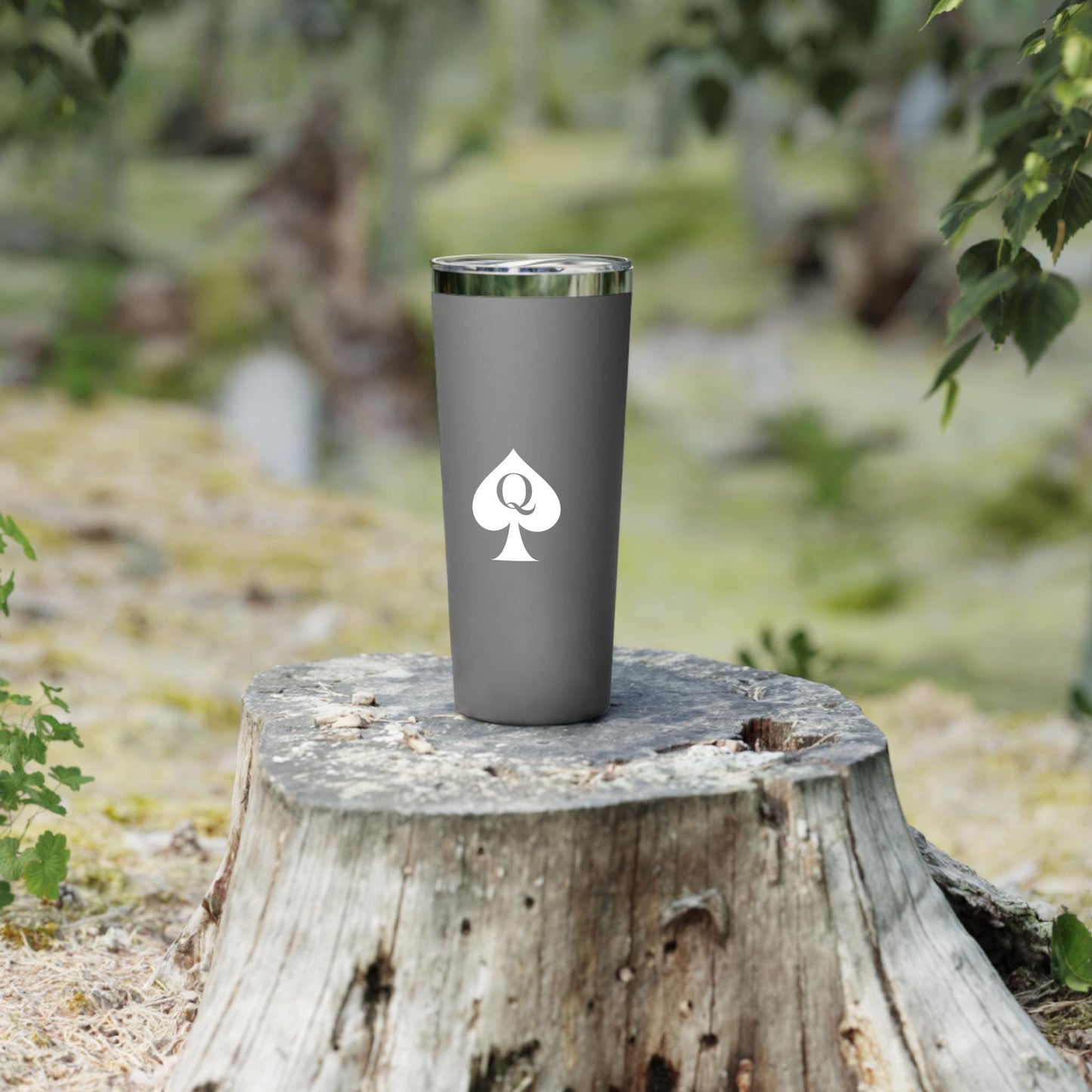Queen of Spades Copper Vacuum Tumbler 22oz QOS Hotwife Lifestyle Cuck Bull Stainless Steel Insulated Mug with Lid BPA Free Swinger Gift