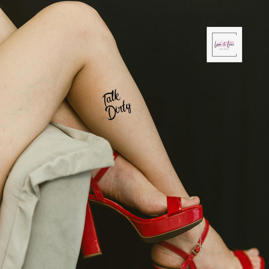 10X Talk Dirty Temporary Sexy Tattoo| Funny Cute sex Tattoo, Wife Naughty fun, BDSM Roleplaying sex QOS, Couple, Gift idea for her