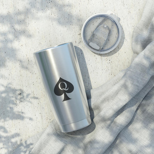Queen of Spades Vagabond Tumbler 20oz QOS Hotwife Lifestyle Travel Mug Cuck Bull Stainless Steel Spill Resistant Swinger Road Trip Cup