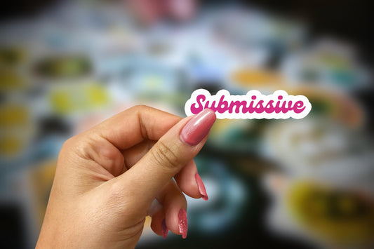 Submissive  Sticker BDSM Lifestyle Art Kinky BDSM decal Submissive Kiss-Cut Vinyl Sticker Gift for Brats Kink Sticker adult NSFW Gift