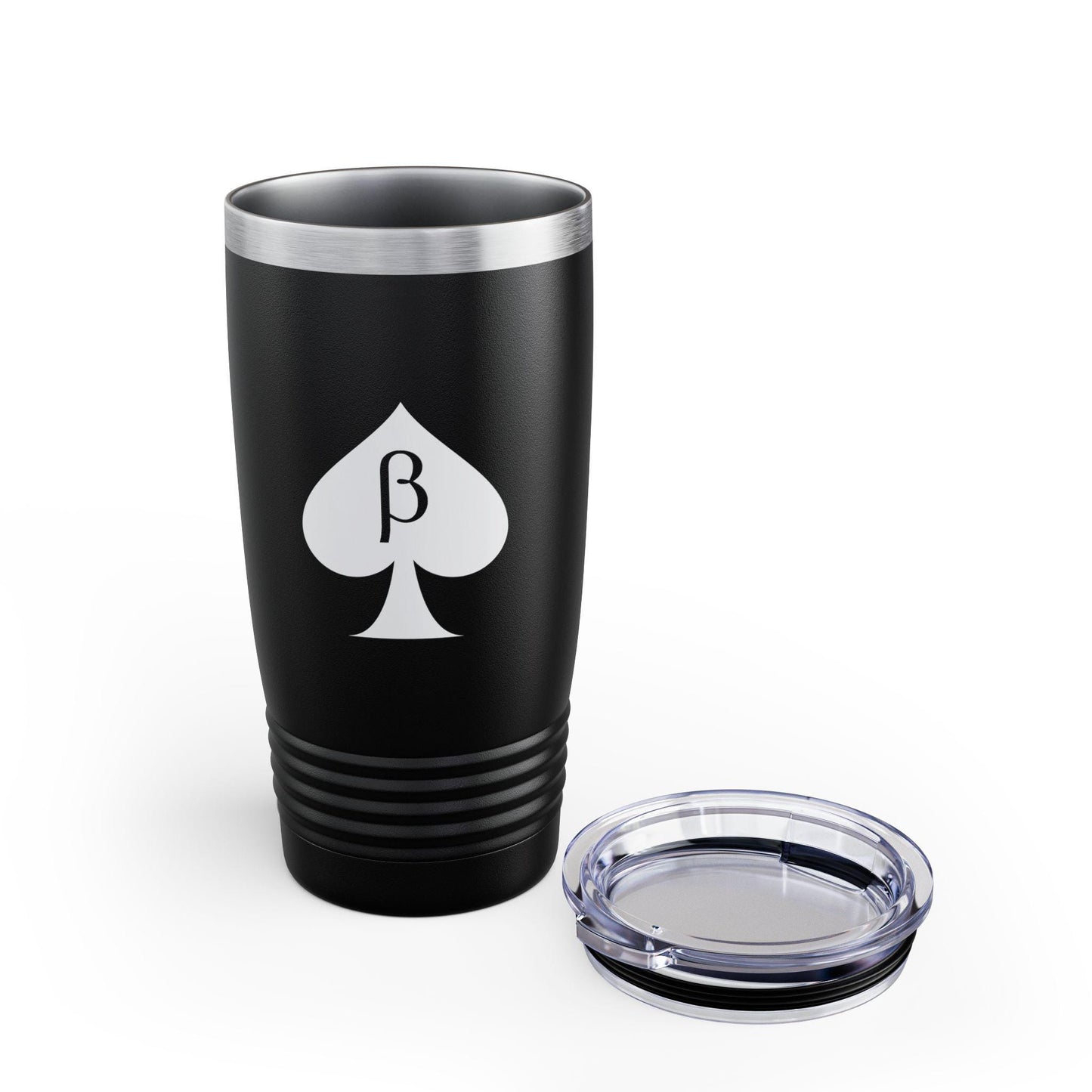 Cuckold Beta Tumbler 20oz | Symbol Spade QOS Hotwife Cuck Lifestyle Mug, Stainless Steel Glossy Travel Cup, Bull Sub Drinkware Gift for him