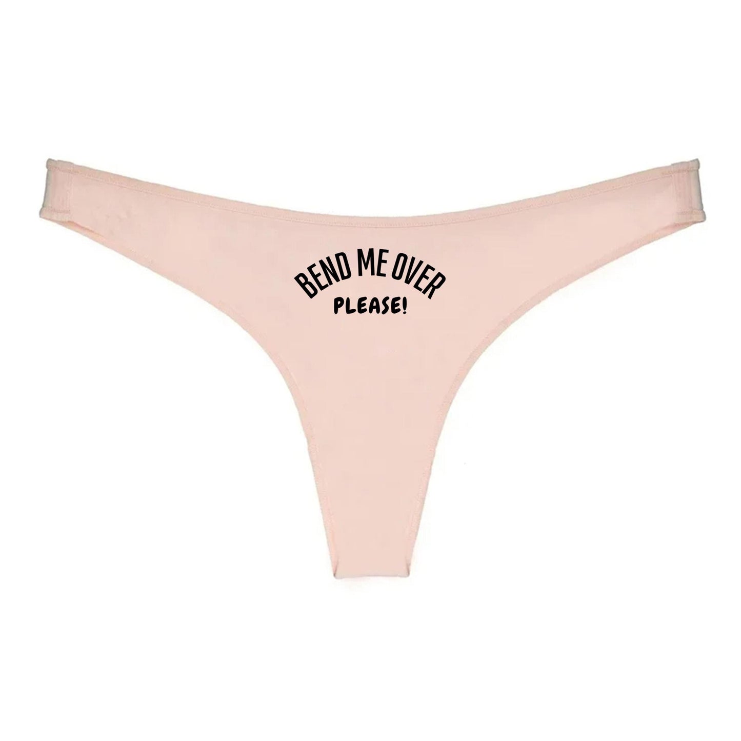 Bend me Over Please Thong | Hotwife lifestyle QoS Panties, Sexy Gift Idea for Wife, Queen of Spades, cuck husband Underwear