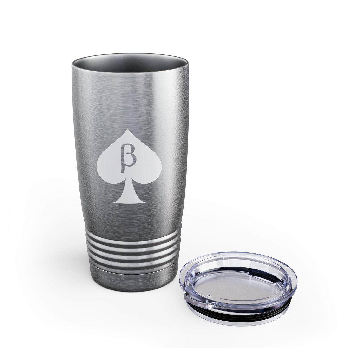Cuckold Beta Tumbler 20oz | Symbol Spade QOS Hotwife Cuck Lifestyle Mug, Stainless Steel Glossy Travel Cup, Bull Sub Drinkware Gift for him