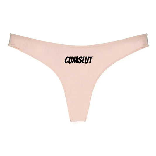 CumSlut Thong | I love Cum Swallow, Hotwife lifestyle QoS Panties, Sexy Gift Idea for Wife, Queen of Spades, Surprise Him Underwear