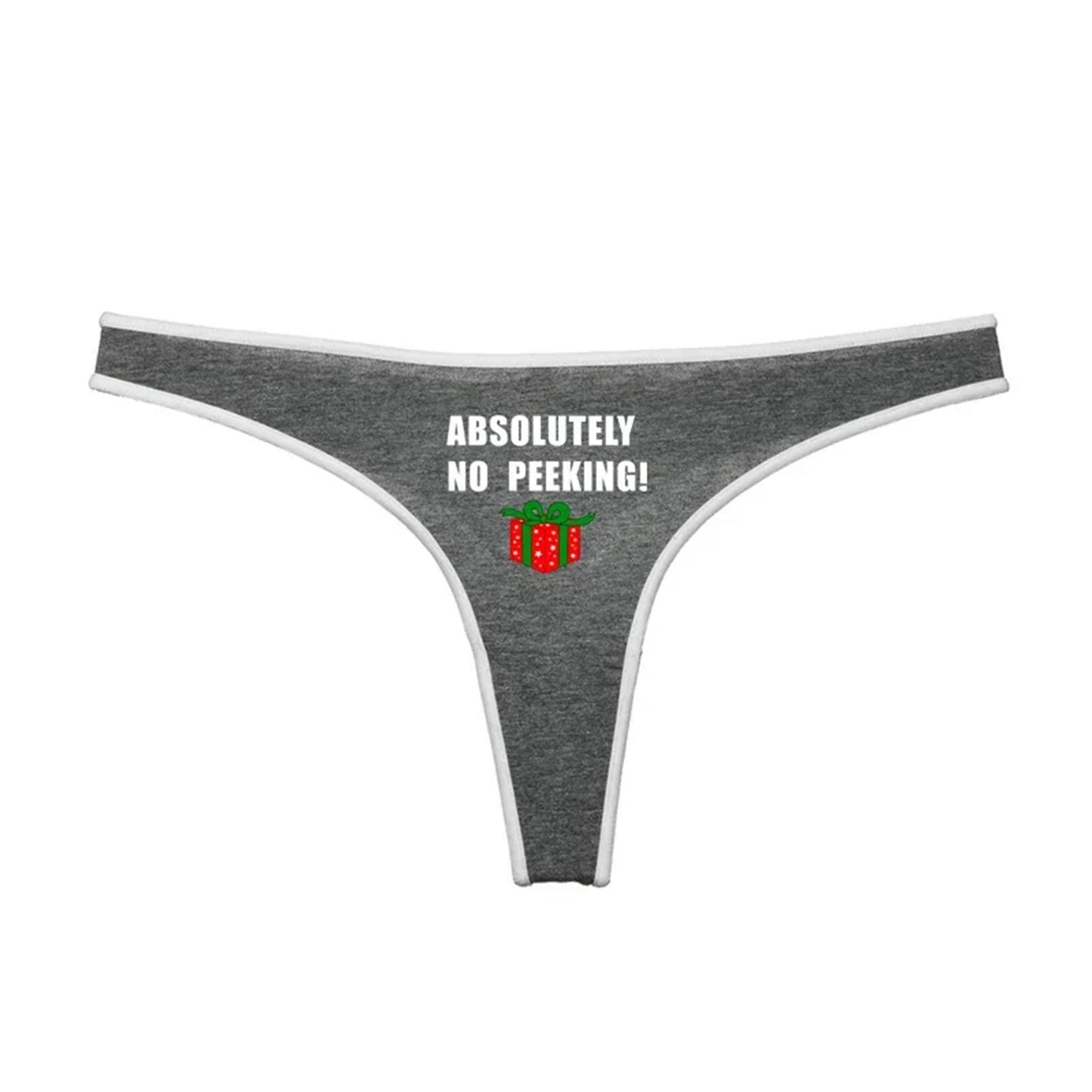 Christmas Thong Cheeky, Funny Christmas Panties, Sexy underwear women, G string gag Christmas gift, Xmas themed underwear for her, Wife