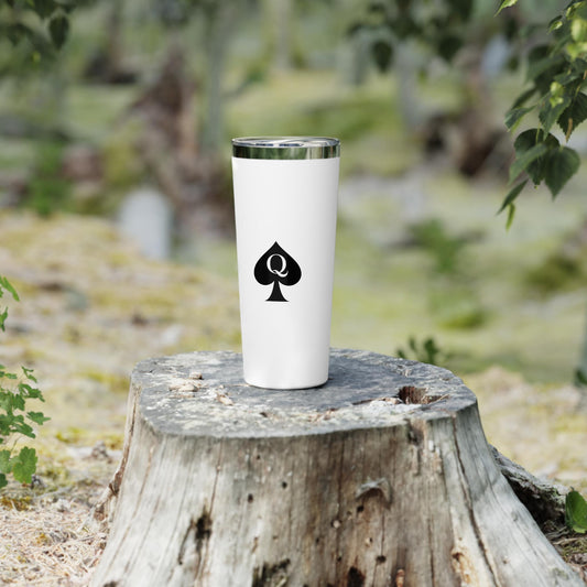 Queen of Spades Copper Vacuum Tumbler 22oz QOS Hotwife Lifestyle Cuck Bull Stainless Steel Insulated Mug with Lid BPA Free Swinger Gift