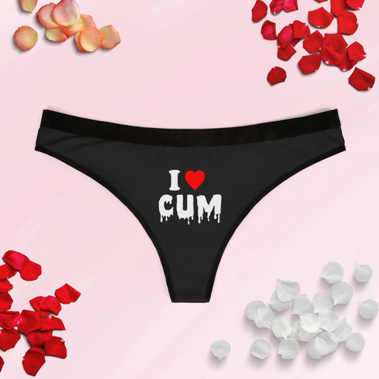 I love CUM, underwear for Sexy women, Swinger Lifestyle clothing,  Slutwear, Hotwife MILF, Funny Underwear, blowjob thong