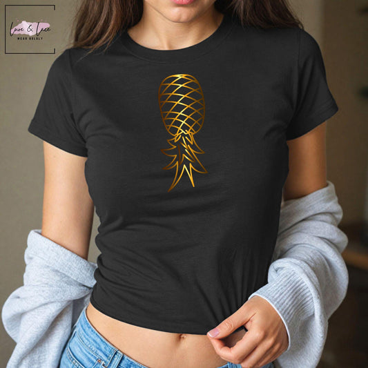 Upside pineapple Tshirt, swinger lifestyle Sexy Y2K Cute baby Tee, aesthetic Gift idea for her, wife, girlfriend, Naughty funny couple shirt