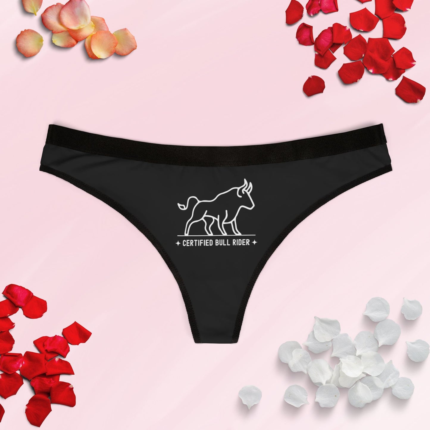 Certified BULL RIDER Thong, underwear for QoS Sexy women, Swinger clothes Panty, Slutwear, Hotwife MILF